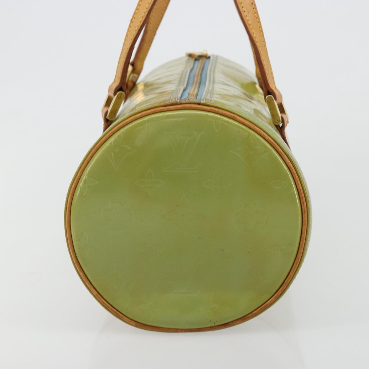 LOUIS VUITTON Monogram Vernis Bedford Hand Bag Baby Blue M91007 LV Auth 184613