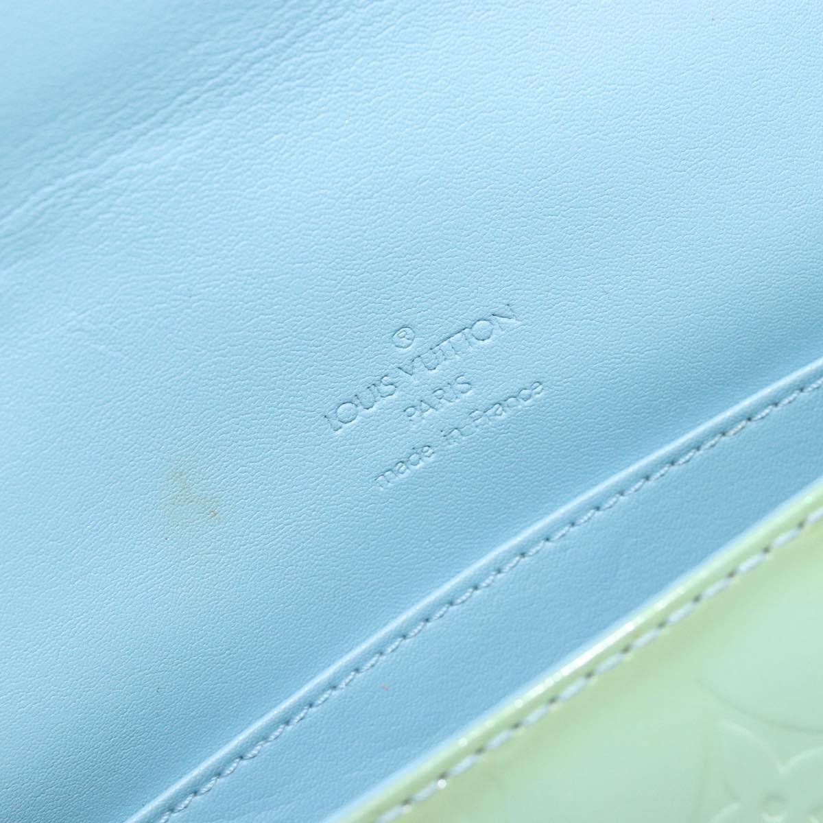 LOUIS VUITTON Monogram Vernis Thompson Street Bag Baby Blue M91009 Auth 184614