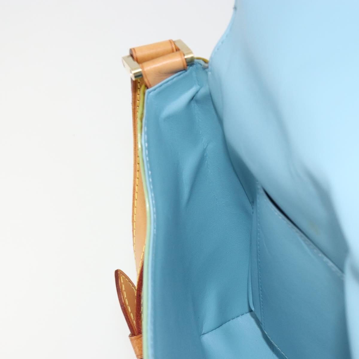 LOUIS VUITTON Monogram Vernis Thompson Street Bag Baby Blue M91009 Auth 184614