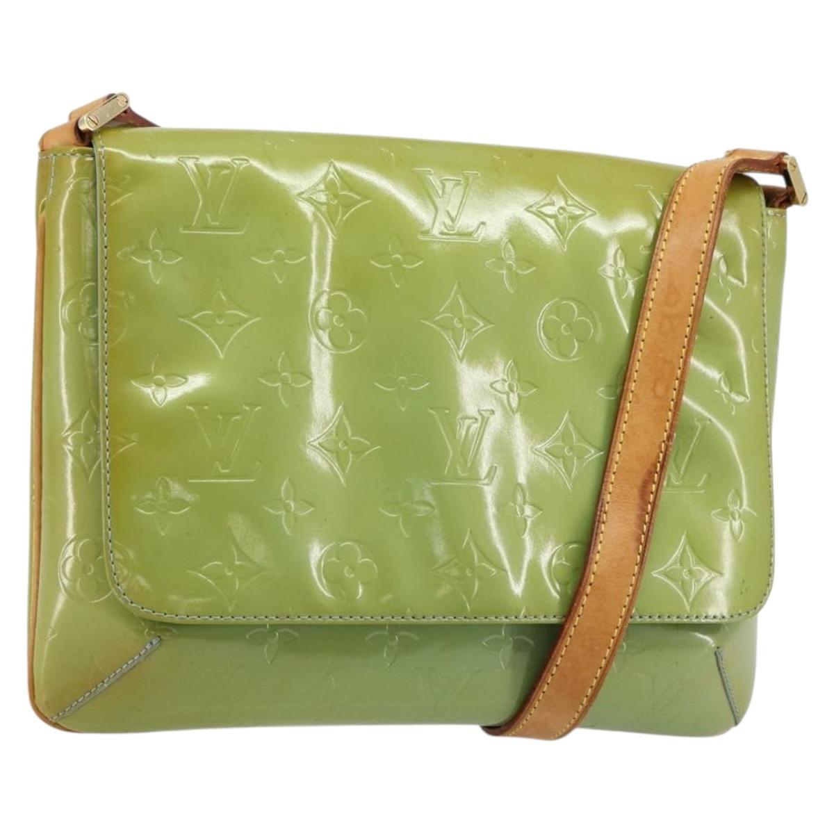 LOUIS VUITTON Monogram Vernis Thompson Street Bag Baby Blue M91009 Auth 184614