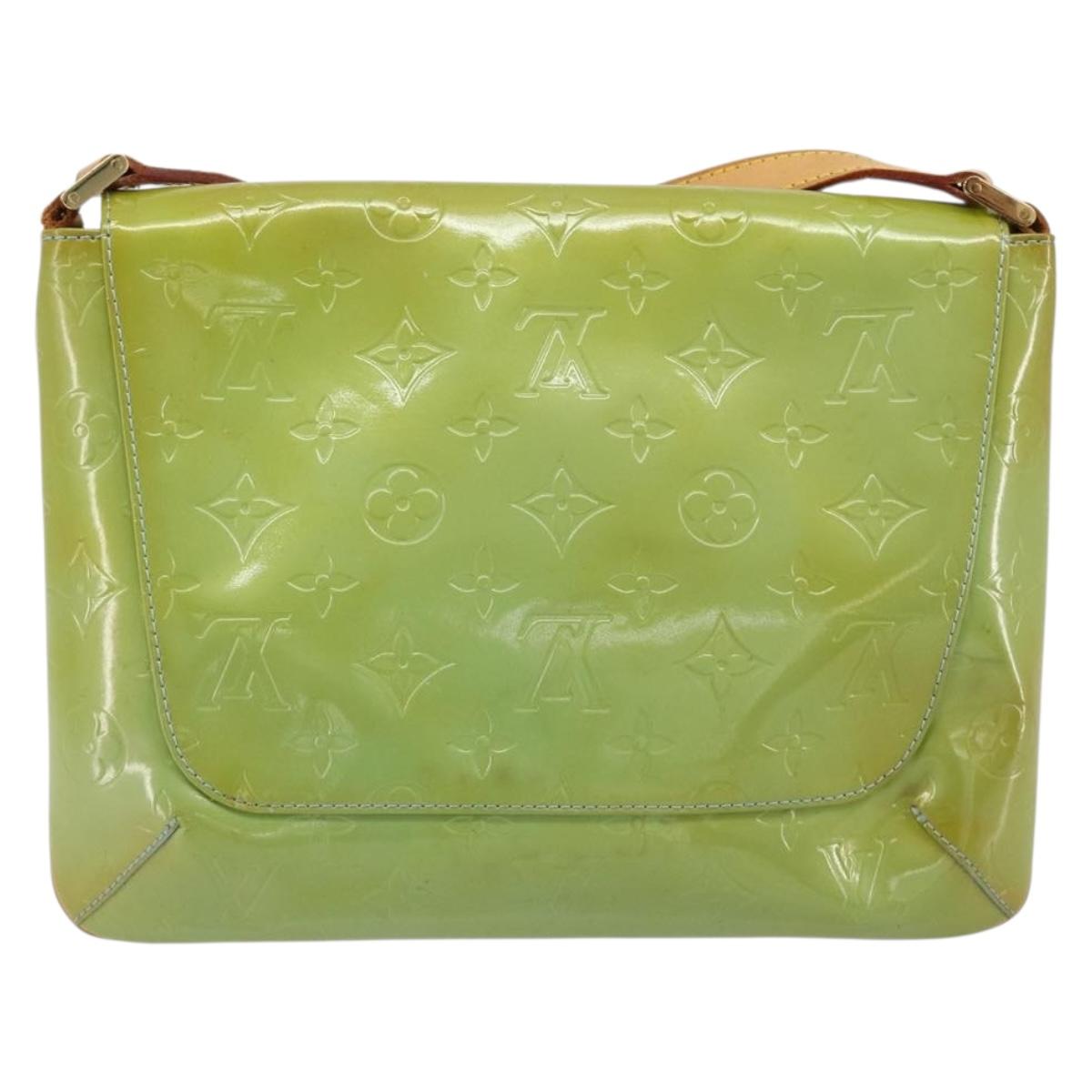 LOUIS VUITTON Monogram Vernis Thompson Street Bag Baby Blue M91009 Auth 184614
