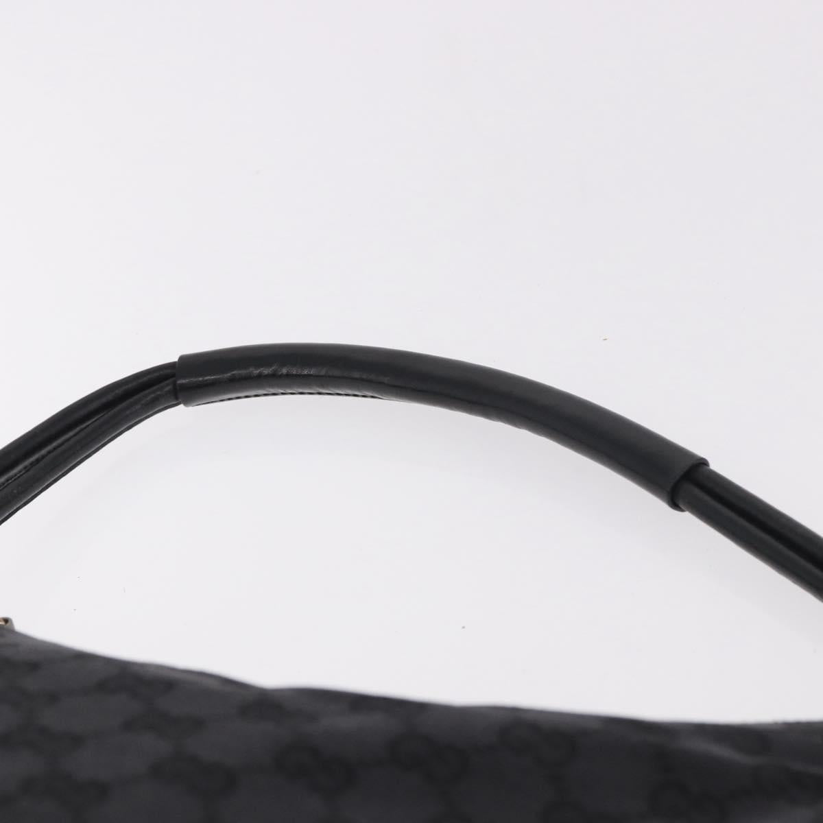 GUCCI GG Canvas Shoulder Bag Black Silver 001 3766 2123 Auth 184615
