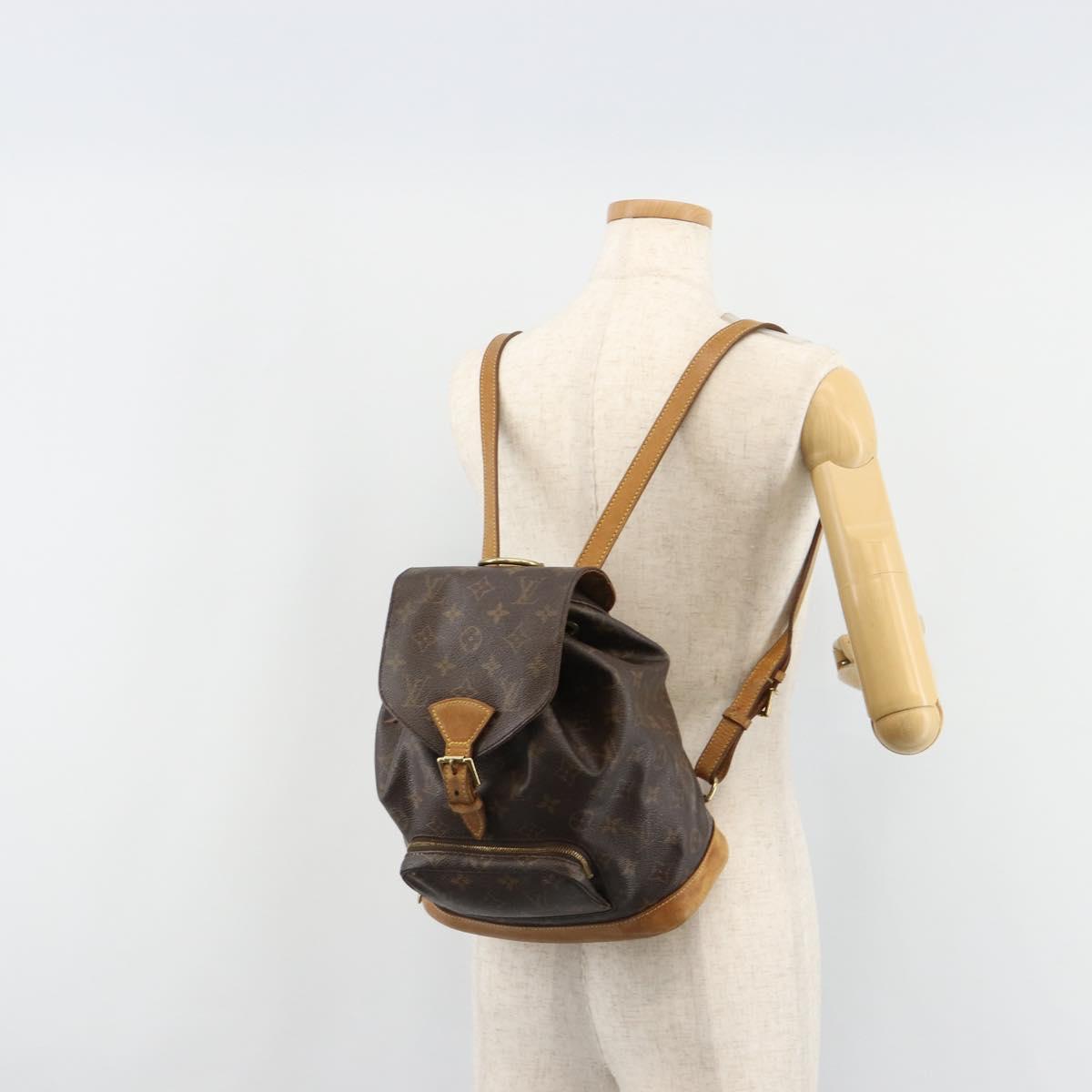 LOUIS VUITTON Monogram Montsouris MM Backpack M51136 LV Auth 184621