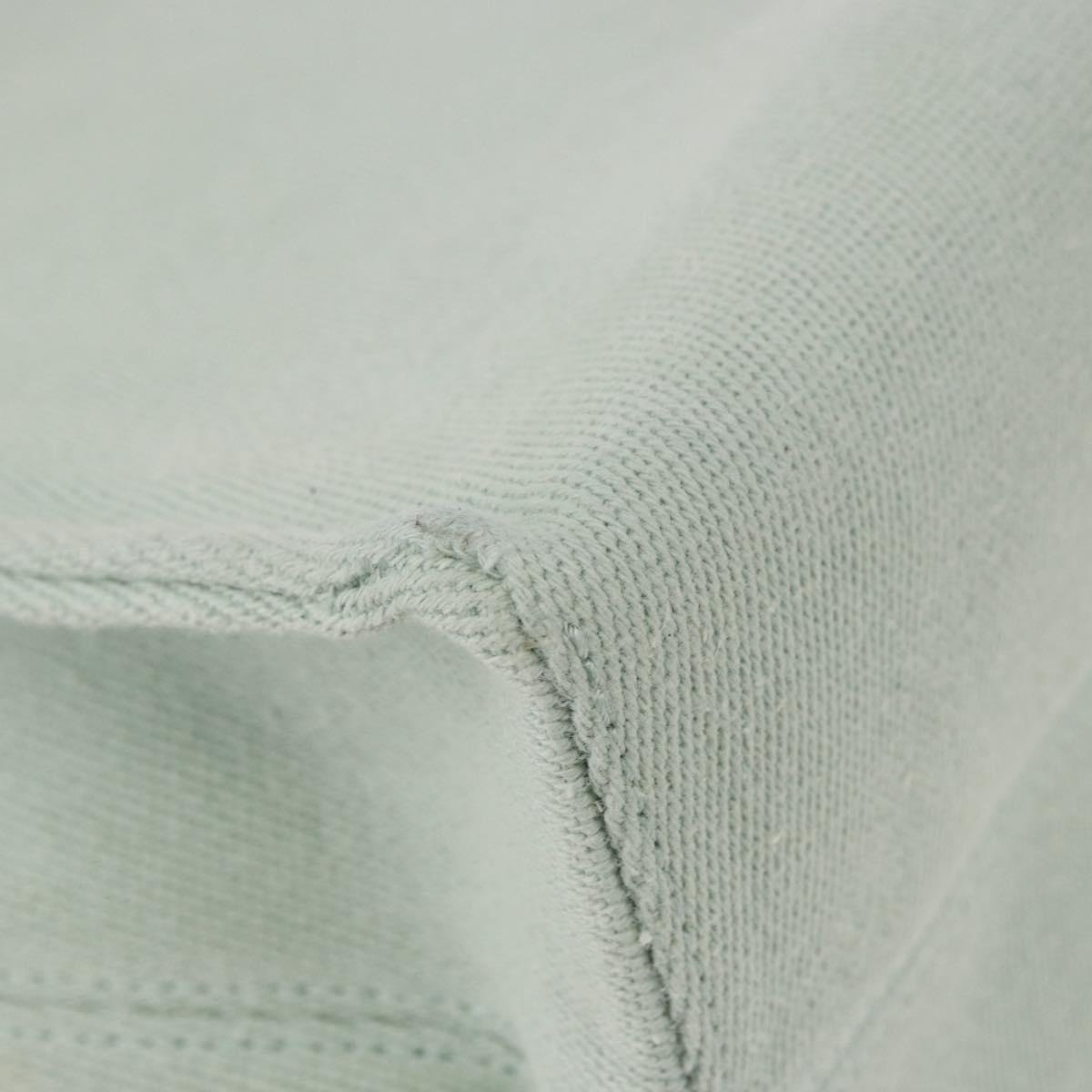 LOEWE Anagram Cushion Tote Bag Canvas Leather Mint Green Auth 184625M