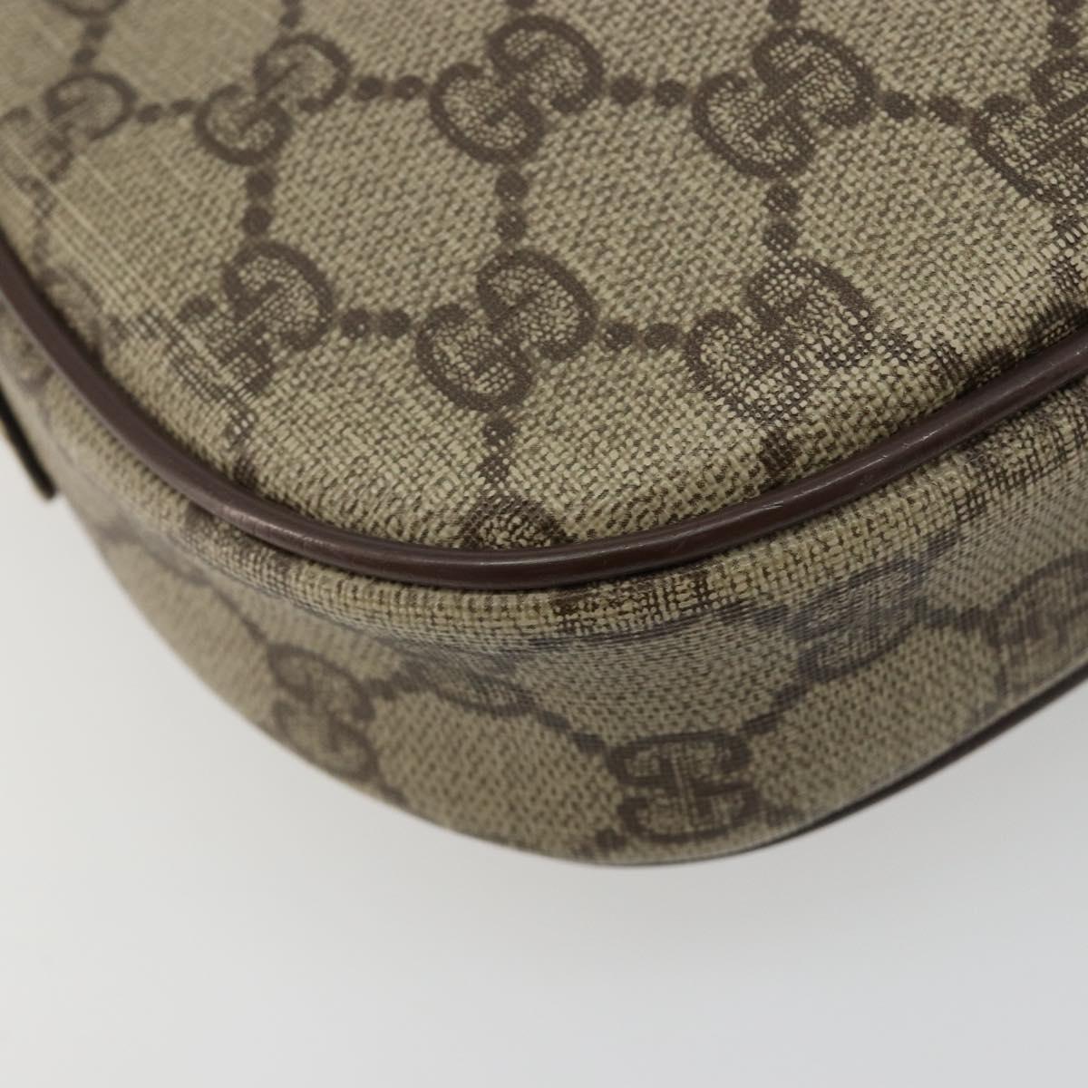 GUCCI GG Supreme Web Sherry Line Bag PVC Beige Red 007 58 6112 9411 Auth 184630
