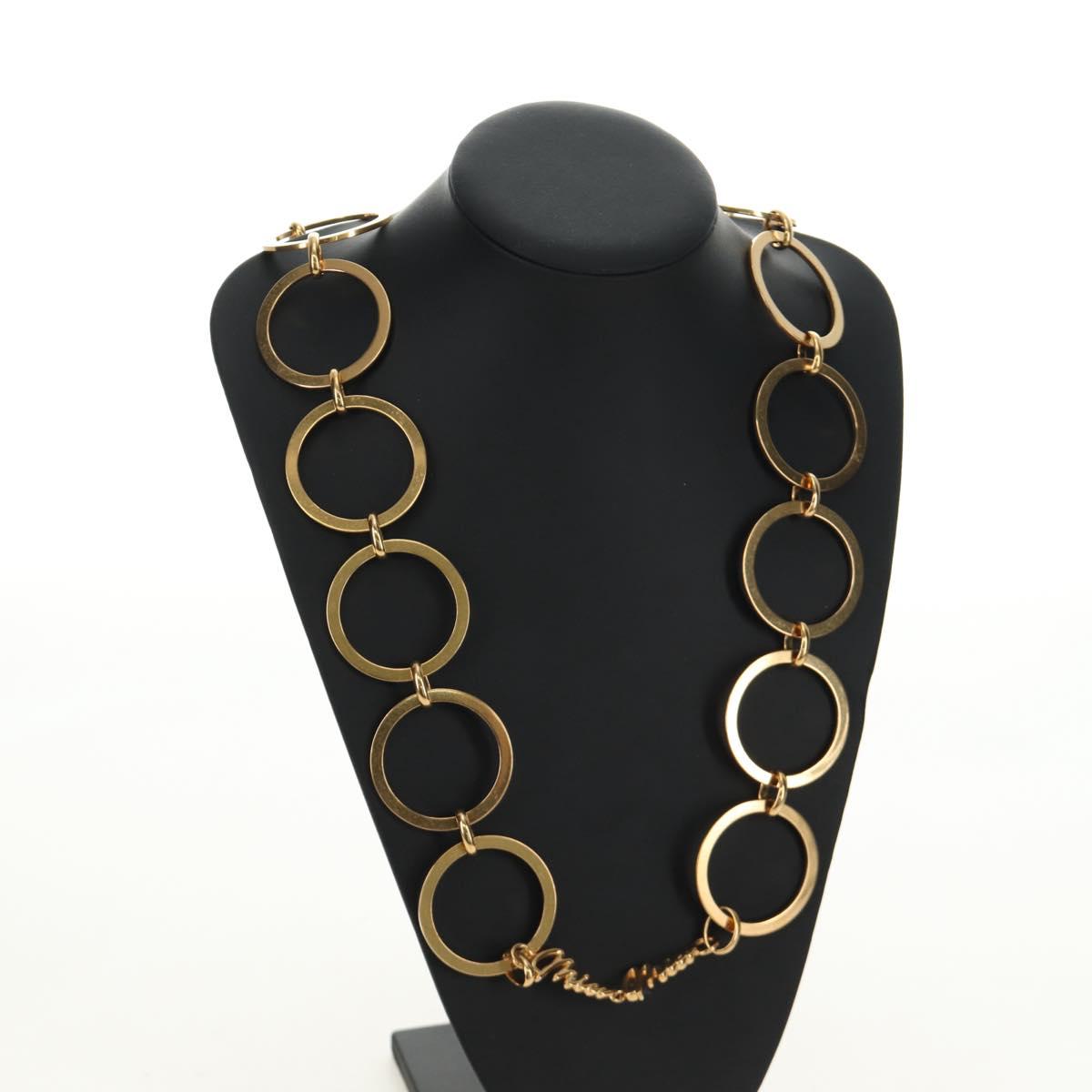 Miu Miu Necklace metal Gold Tone Auth 184634SAM
