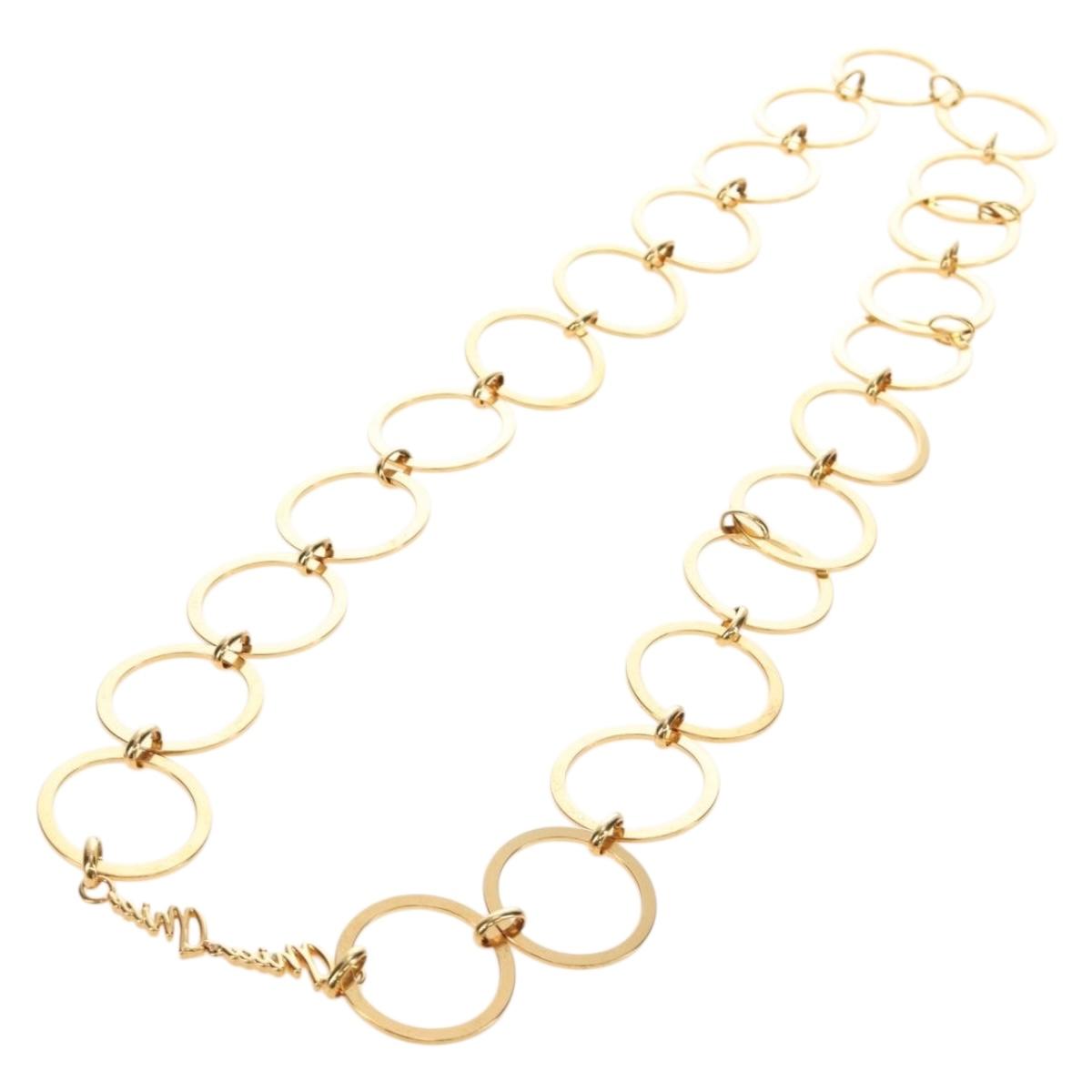 Miu Miu Necklace metal Gold Tone Auth 184634SAM