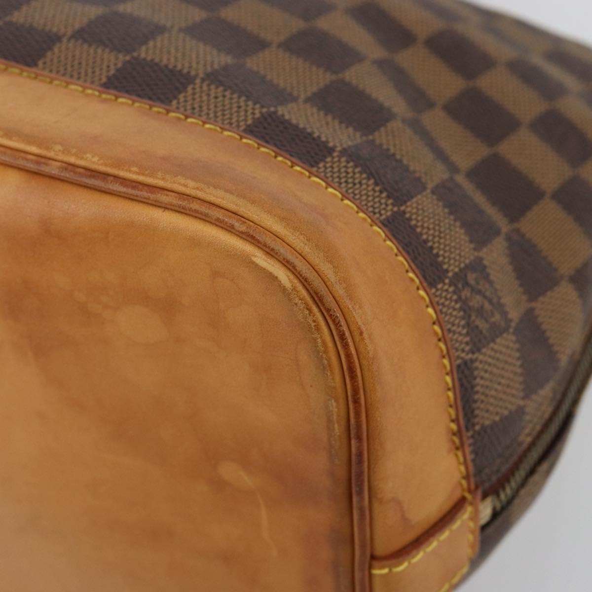 LOUIS VUITTON Damier Ebene Alma Hand Bag N51131 LV Auth 184636A