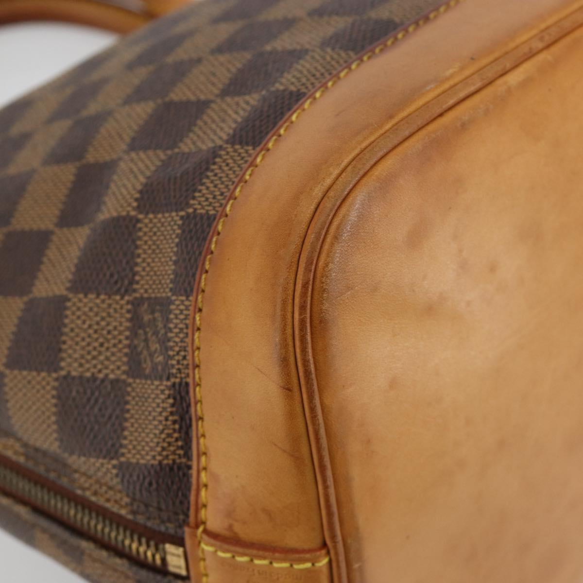 LOUIS VUITTON Damier Ebene Alma Hand Bag N51131 LV Auth 184636A