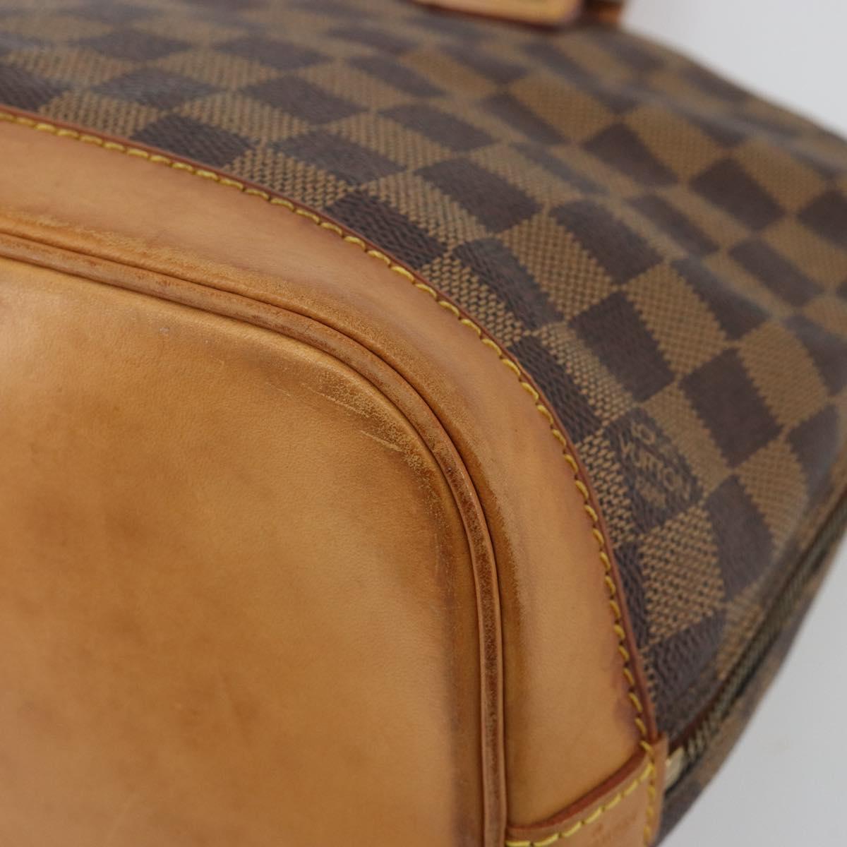 LOUIS VUITTON Damier Ebene Alma Hand Bag N51131 LV Auth 184636A