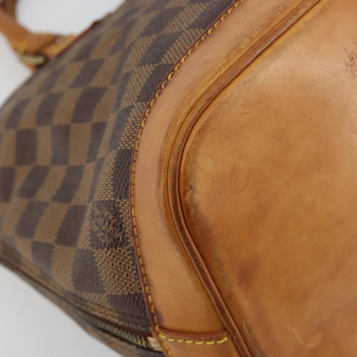 LOUIS VUITTON Damier Ebene Alma Hand Bag N51131 LV Auth 184636A