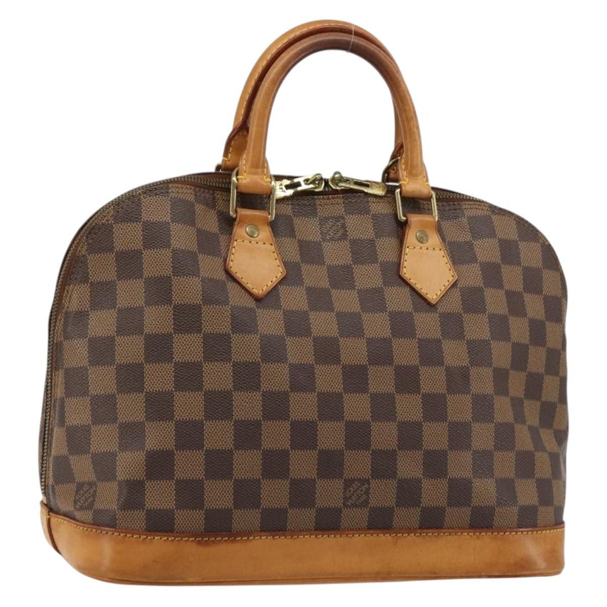 LOUIS VUITTON Damier Ebene Alma Hand Bag N51131 LV Auth 184636A