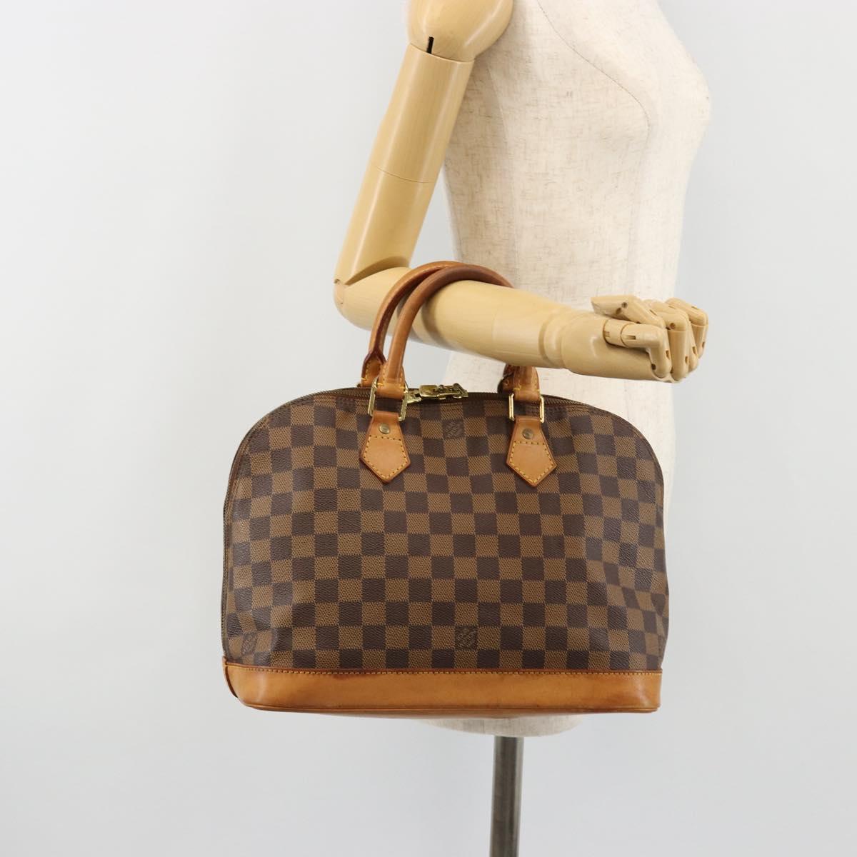 LOUIS VUITTON Damier Ebene Alma Hand Bag N51131 LV Auth 184636A