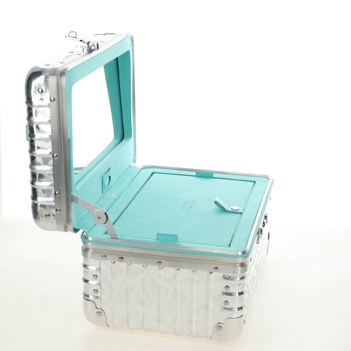 TIFFANY&Co. Rimowa Collaboration Jewelry Box metal Silver tone Auth 184639SM