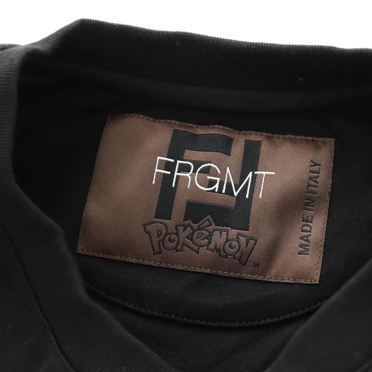 FENDI x FRGMT x POKÉMON Dragonite T Shirt Cotton M Black Auth 184640SM