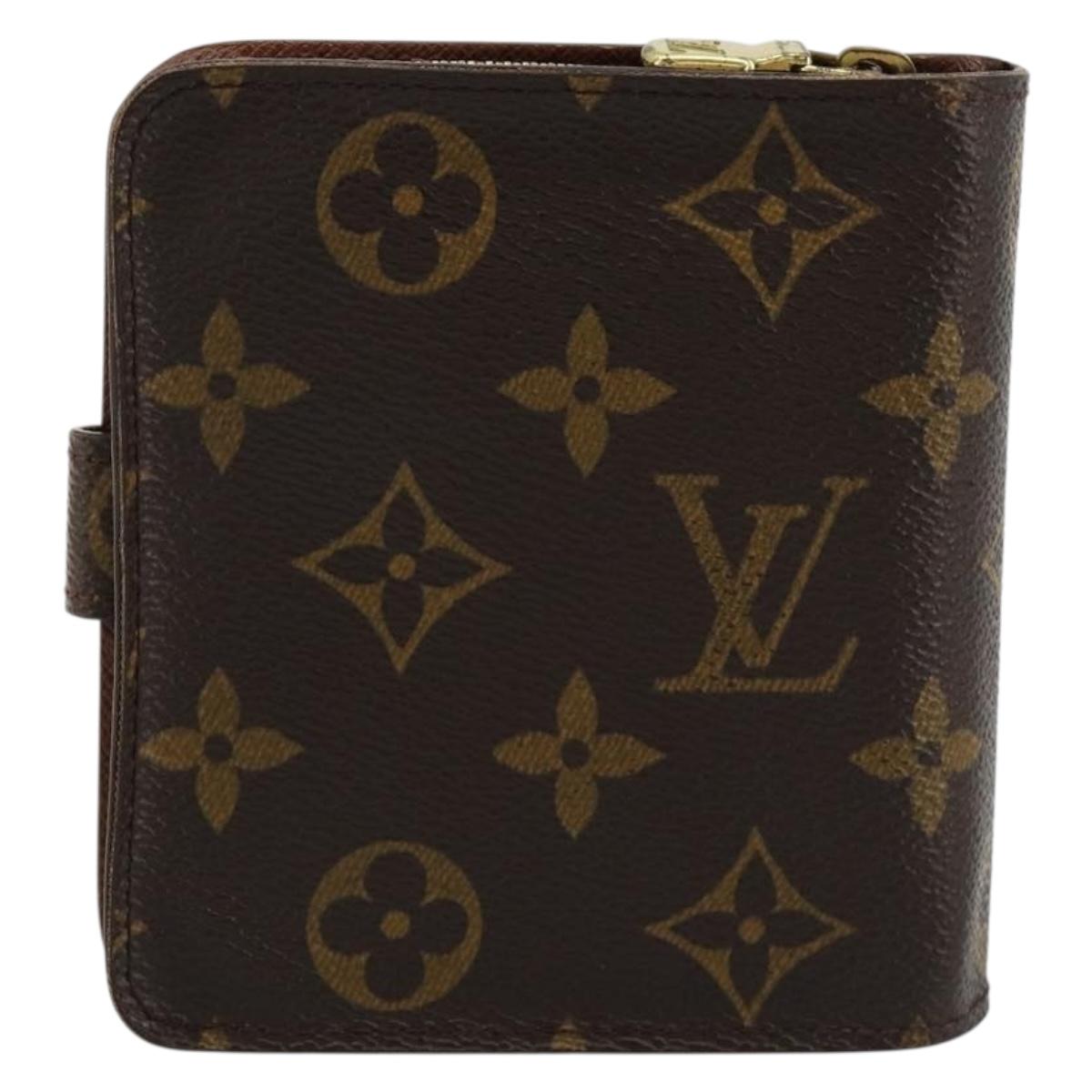LOUIS VUITTON Monogram Compact Zip Wallet M61667 LV Auth 184642A