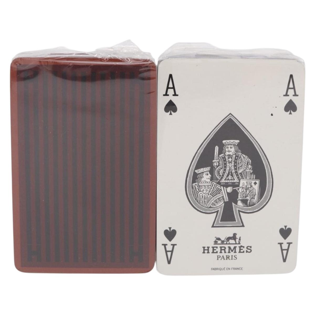 HERMES Playing Cards Red Blue Auth 184643V