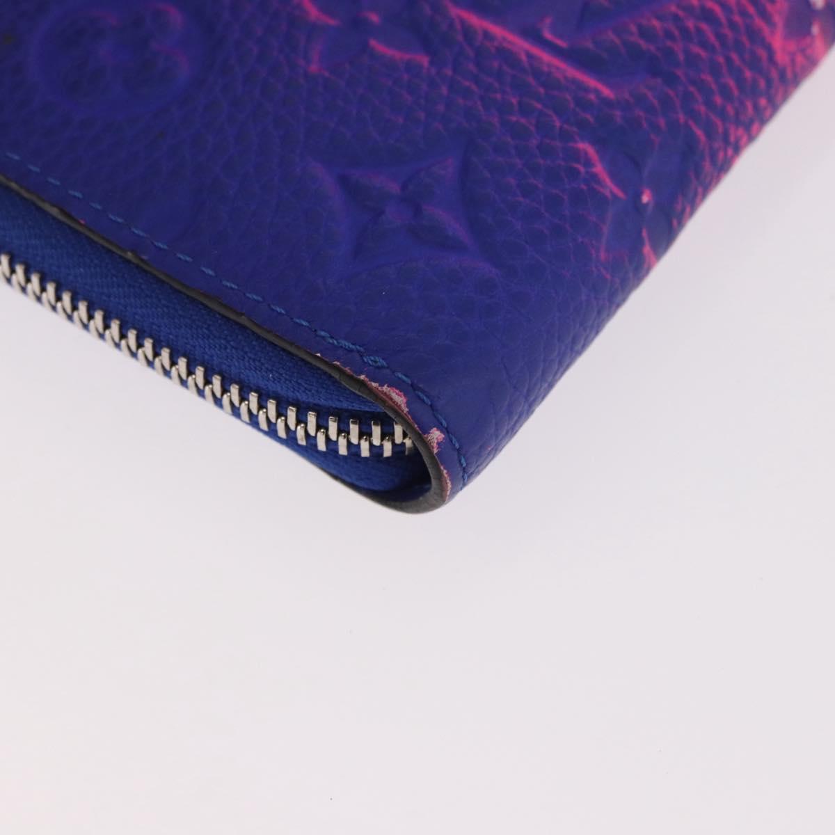 LOUIS VUITTON Taurillon Illusion Zippy Wallet Vertical M81243 LV Auth 184653M