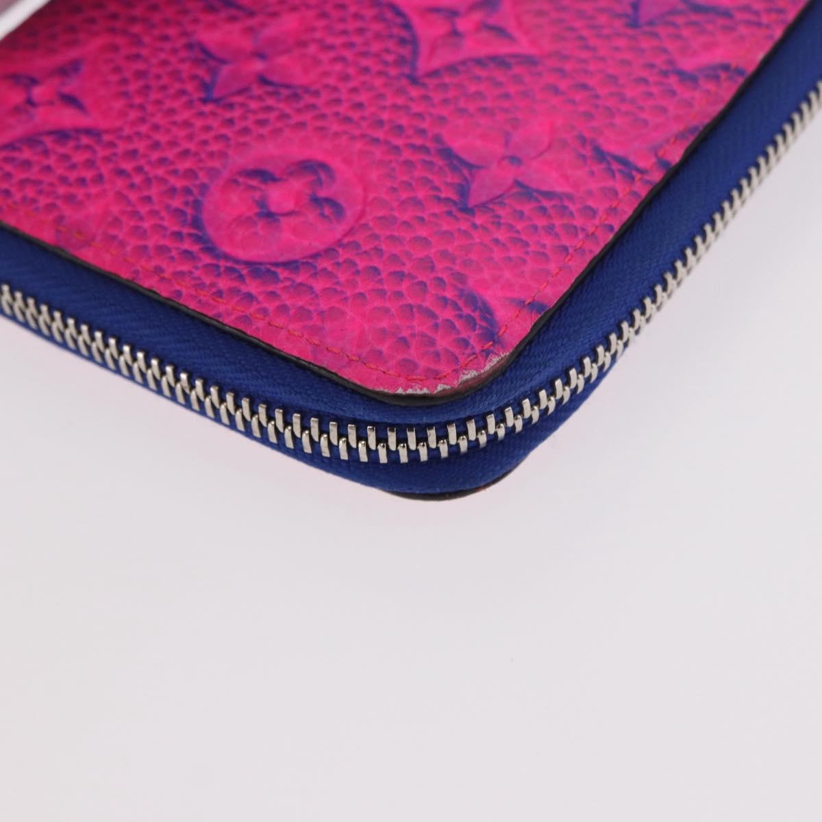 LOUIS VUITTON Taurillon Illusion Zippy Wallet Vertical M81243 LV Auth 184653M