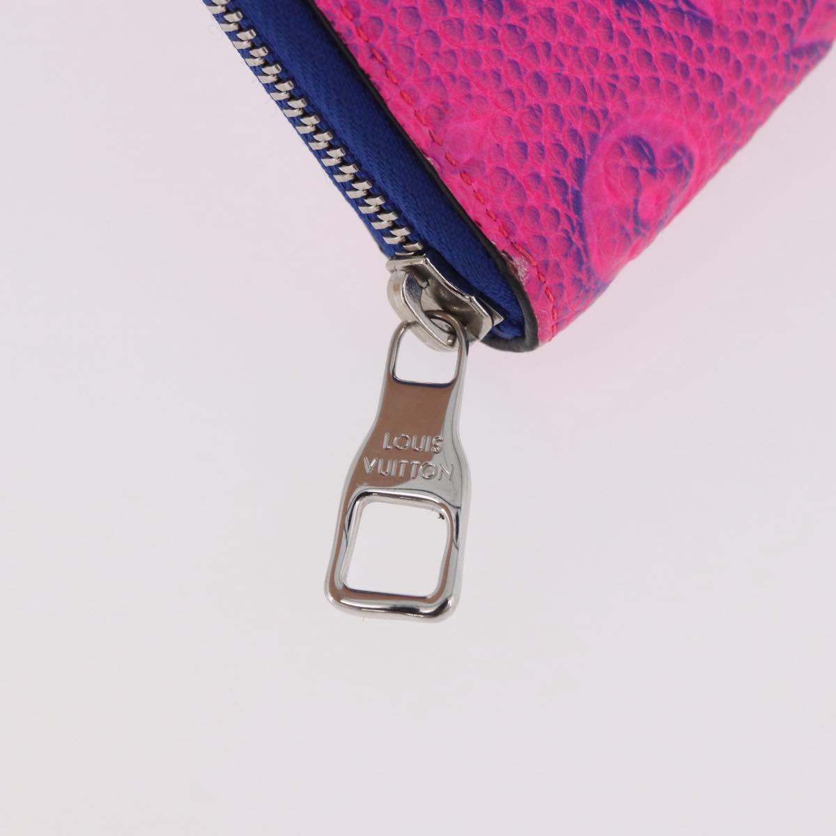 LOUIS VUITTON Taurillon Illusion Zippy Wallet Vertical M81243 LV Auth 184653M