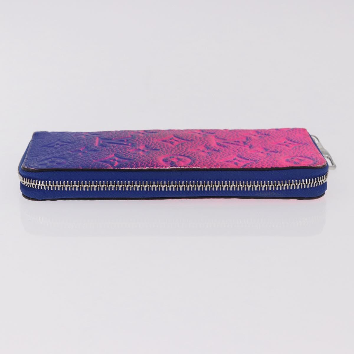 LOUIS VUITTON Taurillon Illusion Zippy Wallet Vertical M81243 LV Auth 184653M
