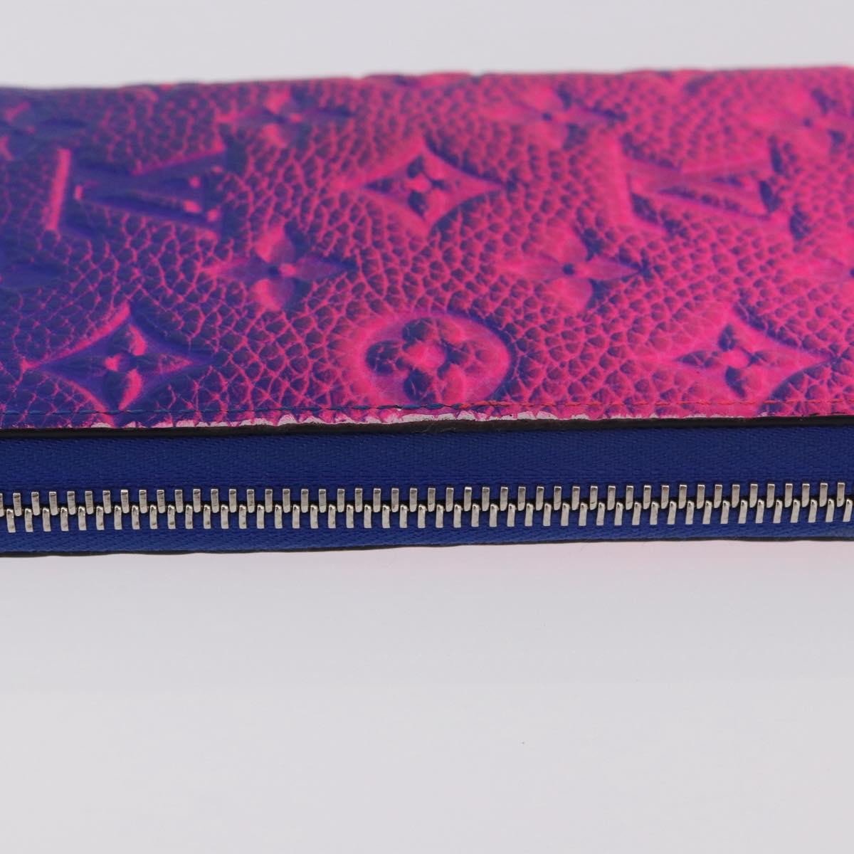 LOUIS VUITTON Taurillon Illusion Zippy Wallet Vertical M81243 LV Auth 184653M
