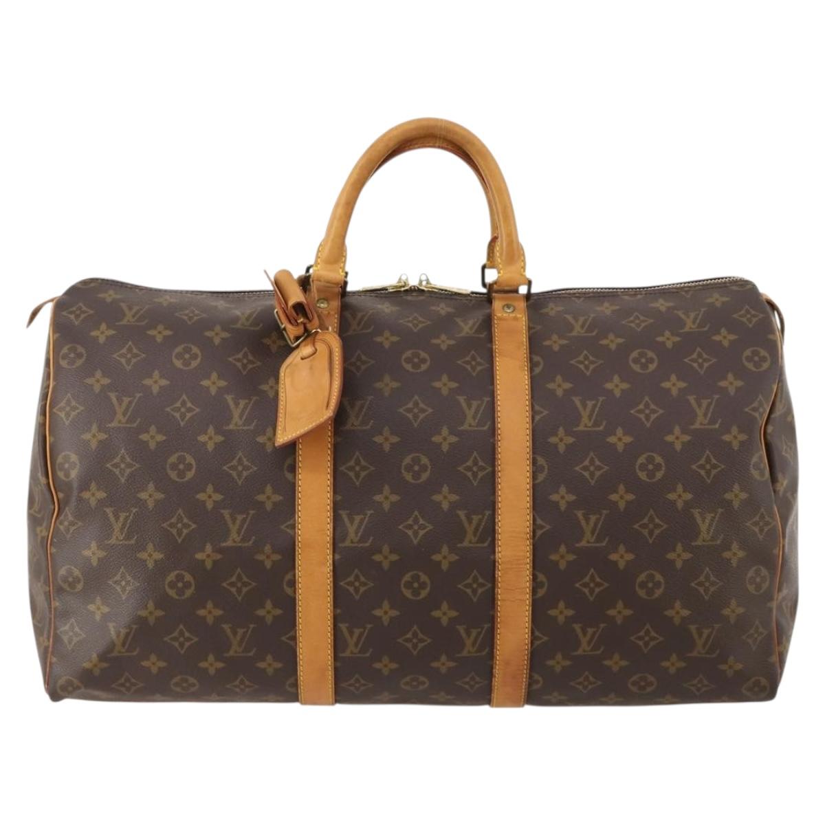 LOUIS VUITTON Monogram Keepall 50 Boston Bag M41426 LV Auth 184666A