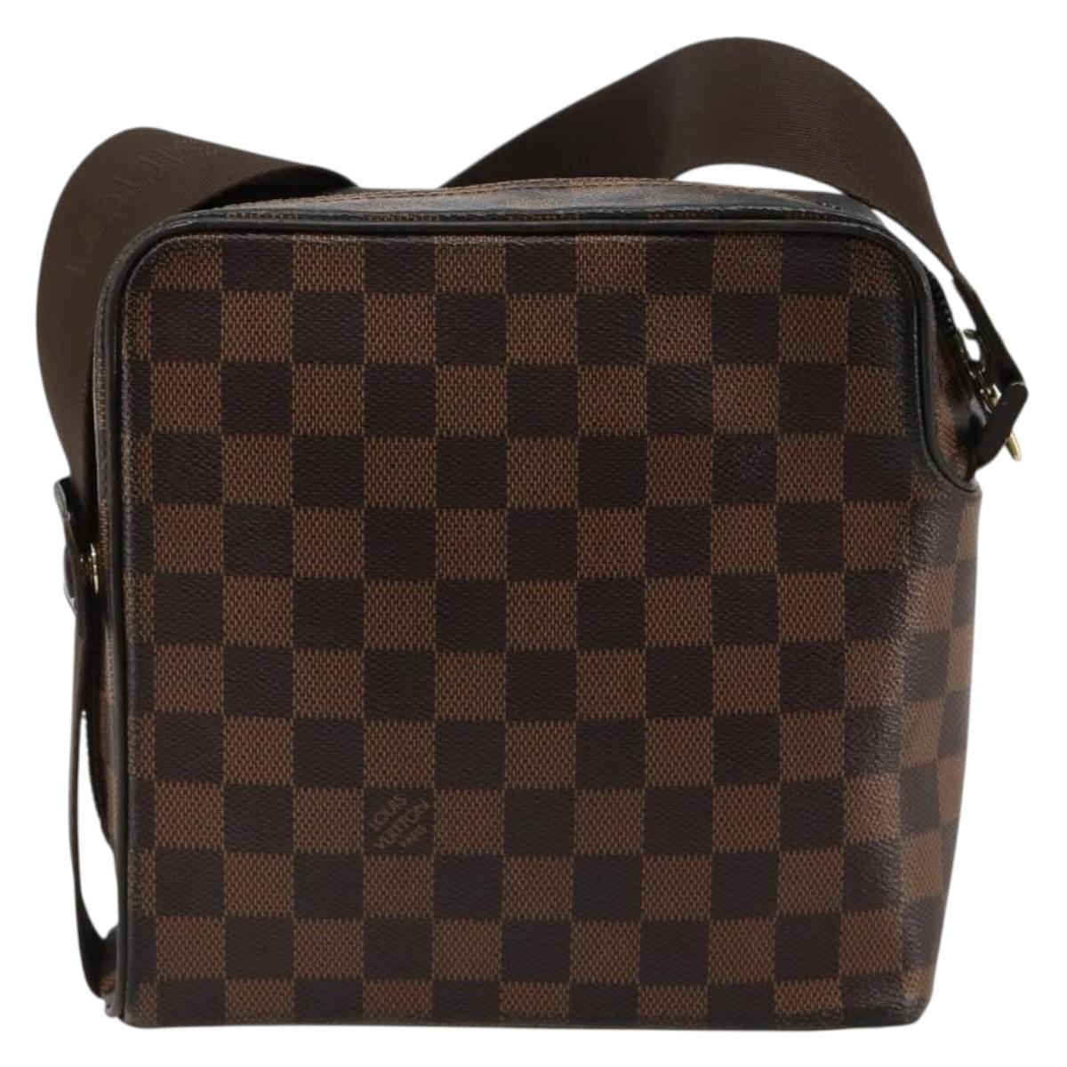 LOUIS VUITTON Damier Ebene Olaf PM Shoulder Bag N41442 LV Auth 184668