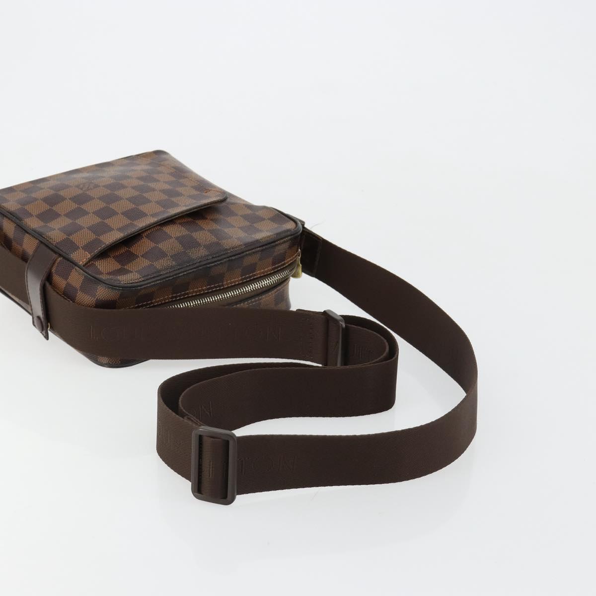LOUIS VUITTON Damier Ebene Olaf PM Shoulder Bag N41442 LV Auth 184668