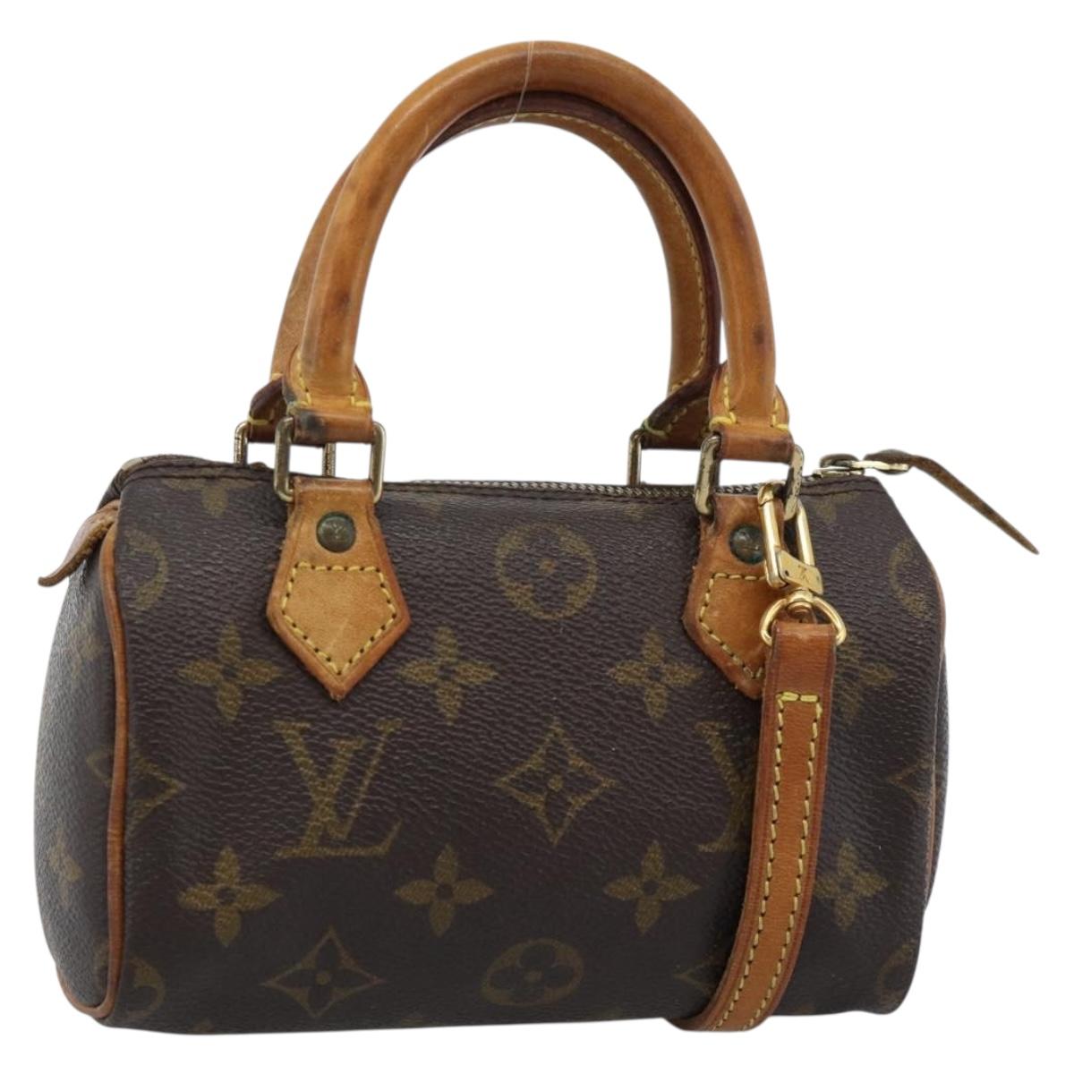 LOUIS VUITTON Monogram Mini Speedy Hand Bag M41534 LV Auth 184671