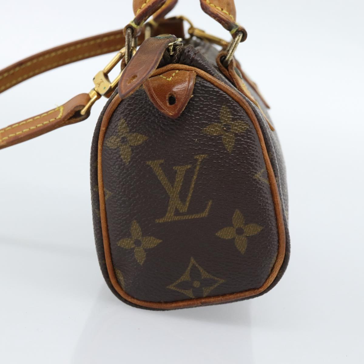LOUIS VUITTON Monogram Mini Speedy Hand Bag M41534 LV Auth 184671