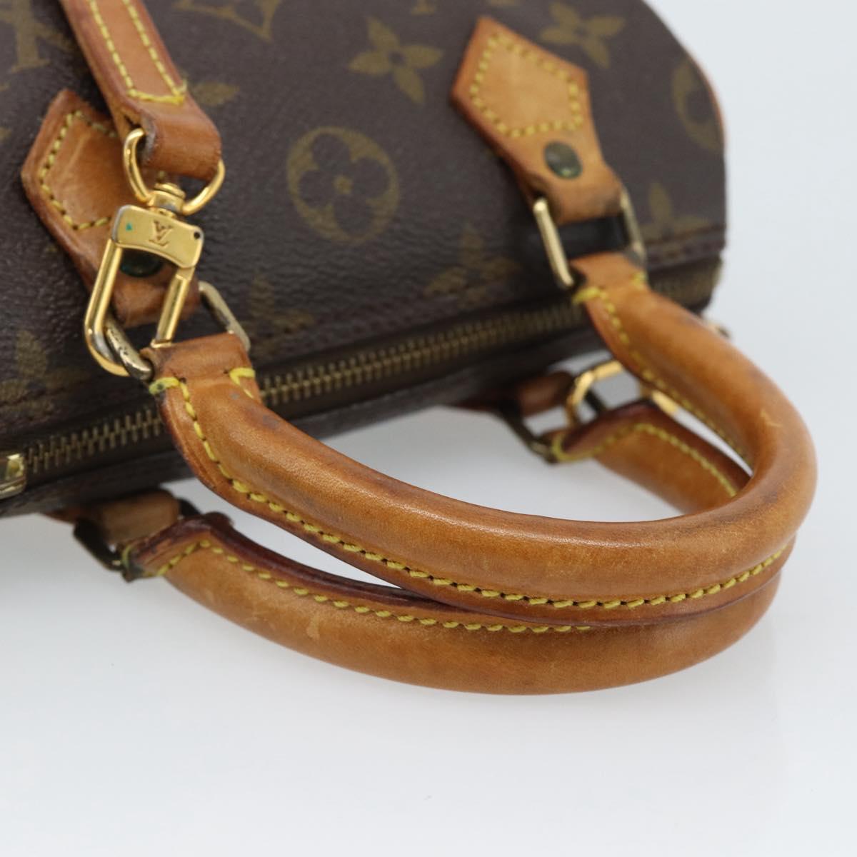 LOUIS VUITTON Monogram Mini Speedy Hand Bag M41534 LV Auth 184671