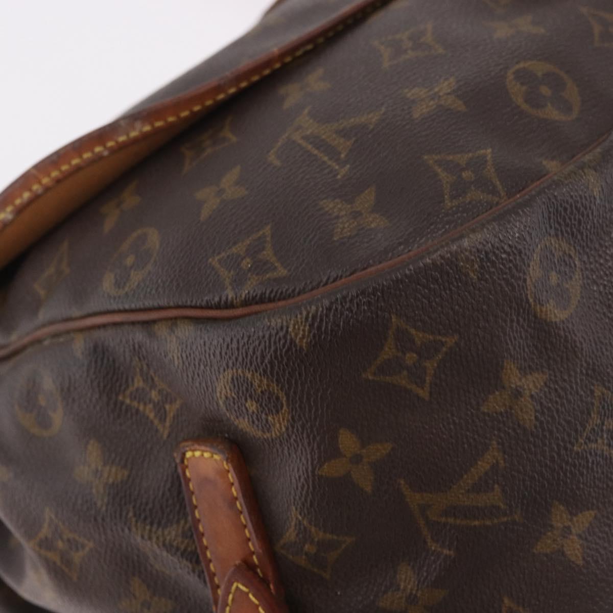 LOUIS VUITTON Monogram Saumur 35 Shoulder Bag M42254 LV Auth 184676