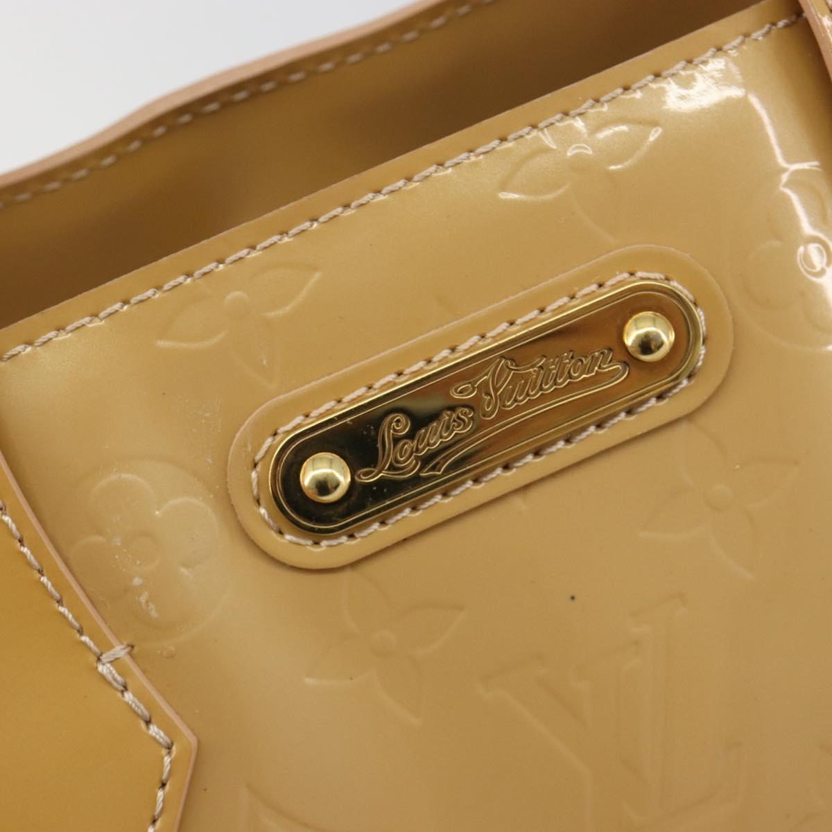 LOUIS VUITTON Vernis Wilshire PM Hand Bag Rose Flow Lantern M91642 Auth 184679