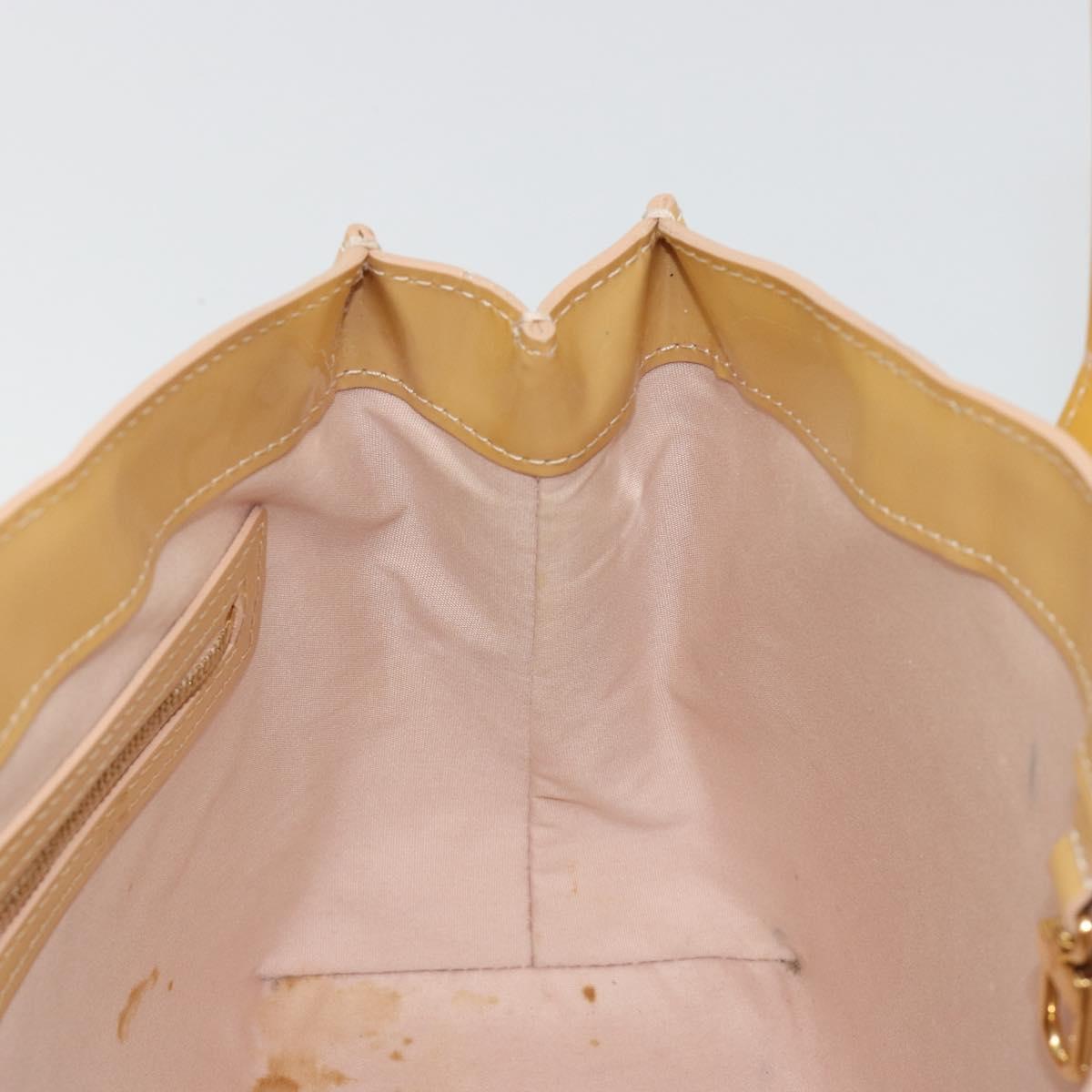 LOUIS VUITTON Vernis Wilshire PM Hand Bag Rose Flow Lantern M91642 Auth 184679