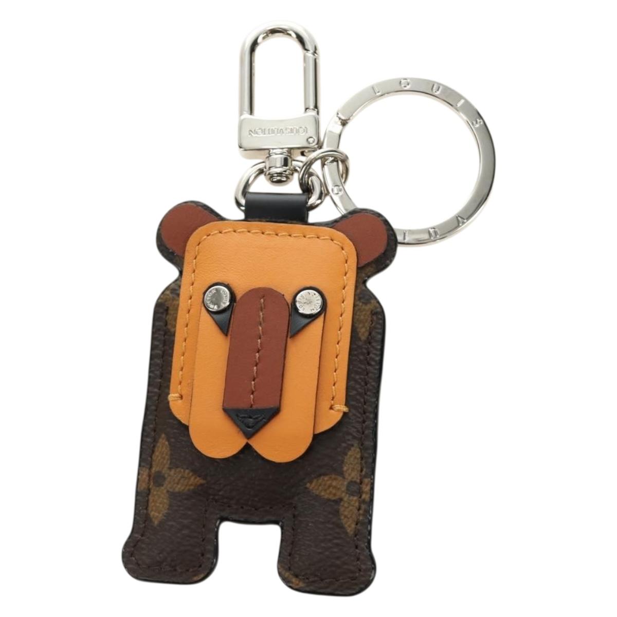 LOUIS VUITTON Monogram Porte Cles Animal Tiger Bag Charm MP1996 LV Auth 184681M