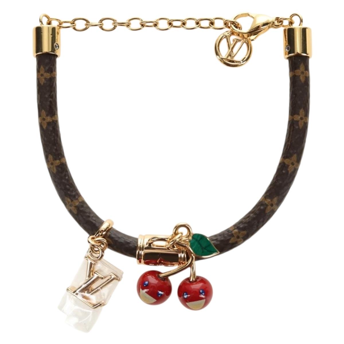 LOUIS VUITTON Monogram Cherry Bracelet M8977Z LV Auth 184683SAM