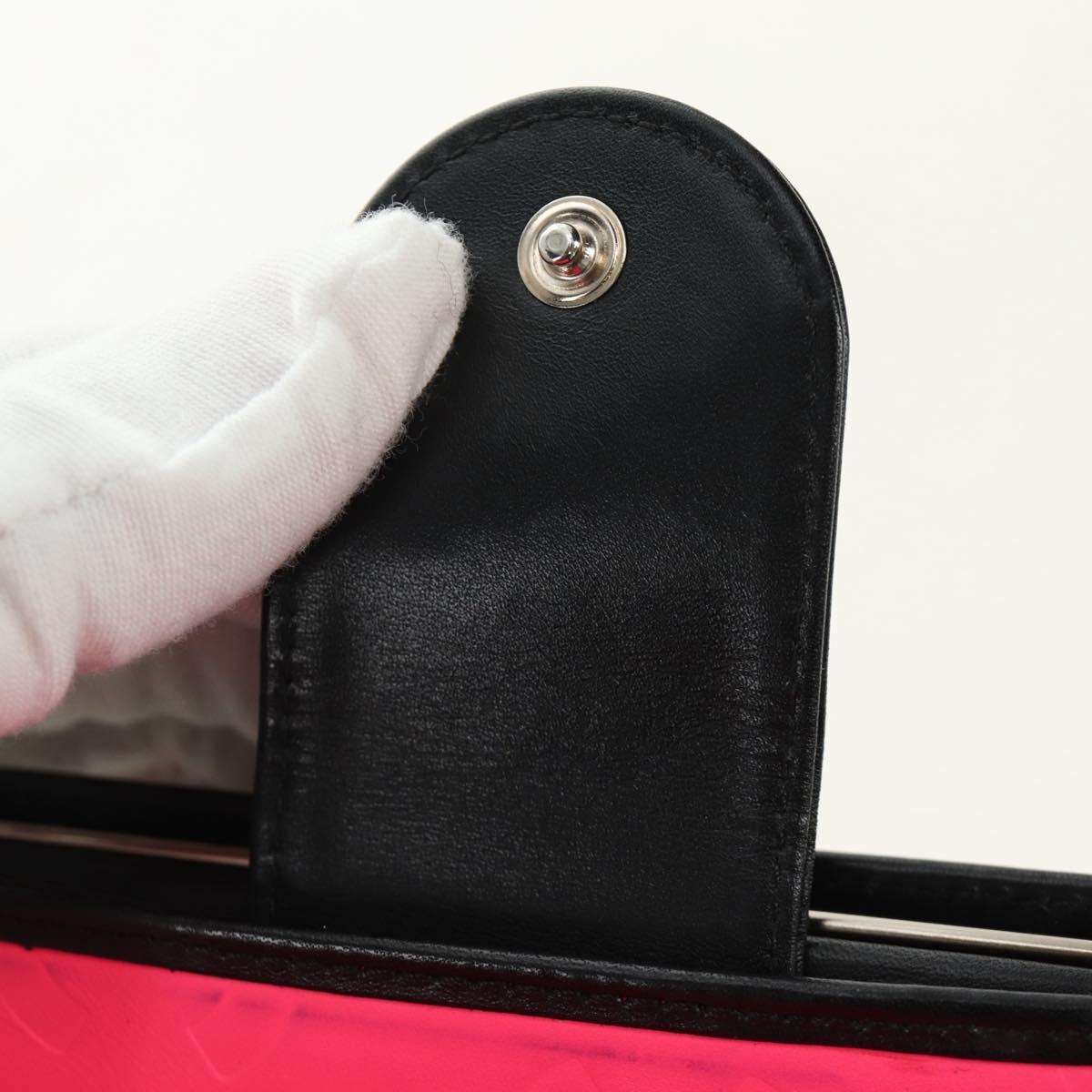 CHANEL Cambon Line Wallet Lamb Skin Black CC Auth 184691V