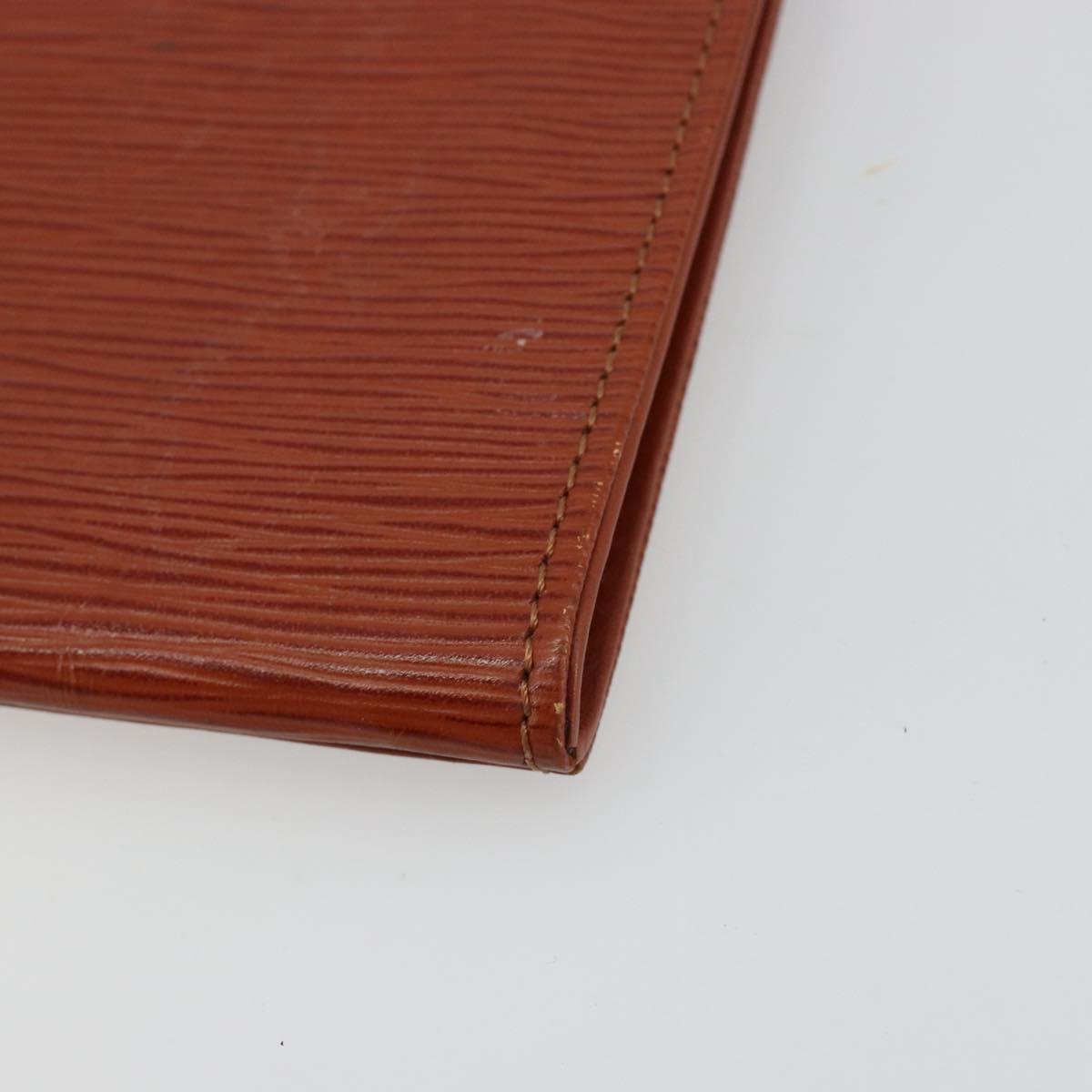 LOUIS VUITTON Epi Jena Clutch Bag Brown M52723 LV Auth 184698