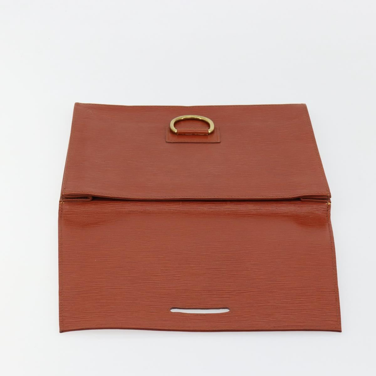 LOUIS VUITTON Epi Jena Clutch Bag Brown M52723 LV Auth 184698