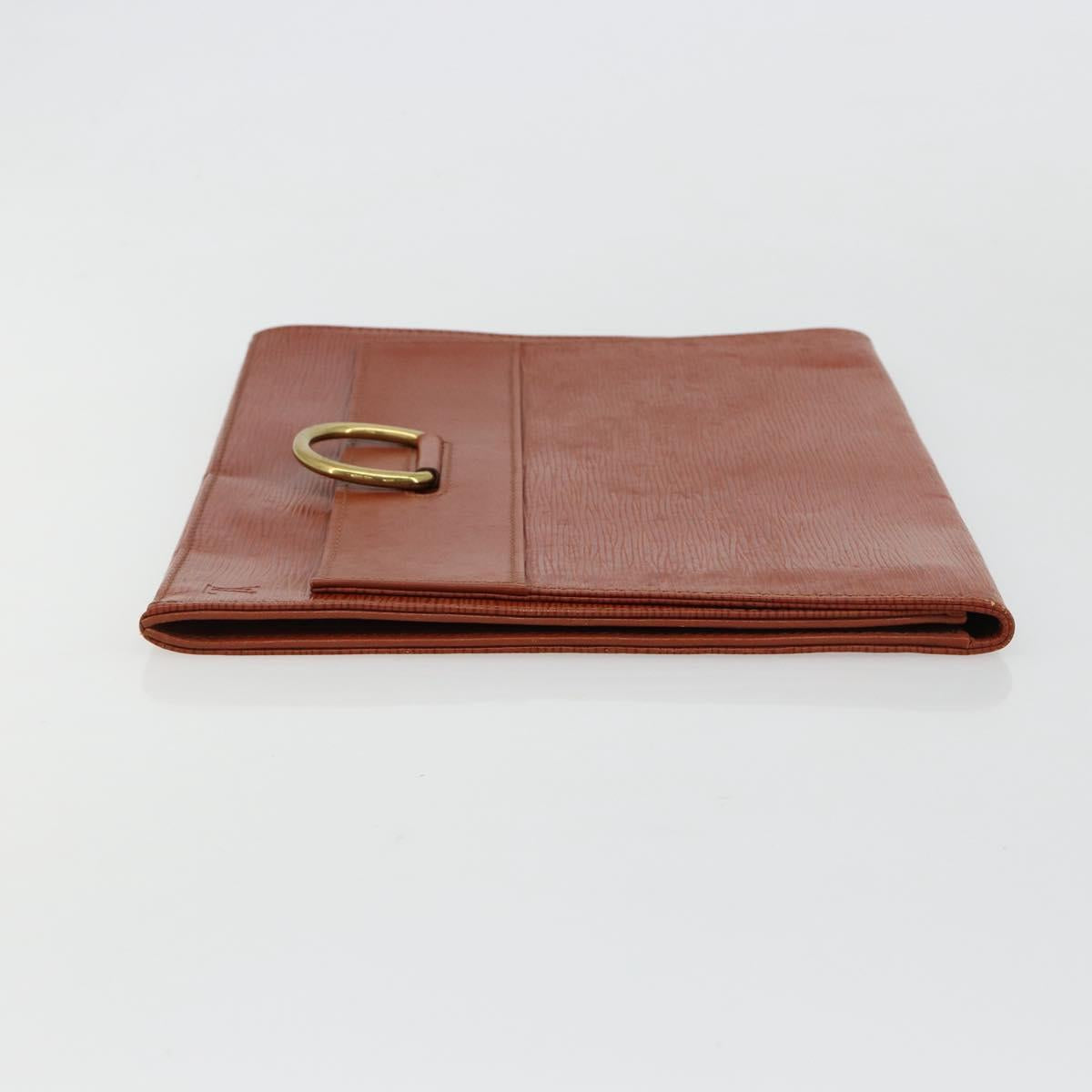 LOUIS VUITTON Epi Jena Clutch Bag Brown M52723 LV Auth 184698