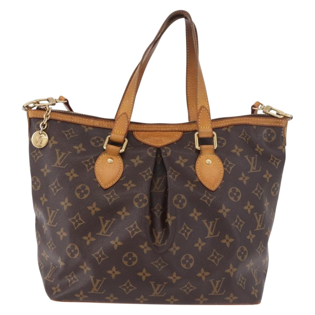 LOUIS VUITTON Monogram Palermo PM Tote Bag M40145 LV Auth 184702