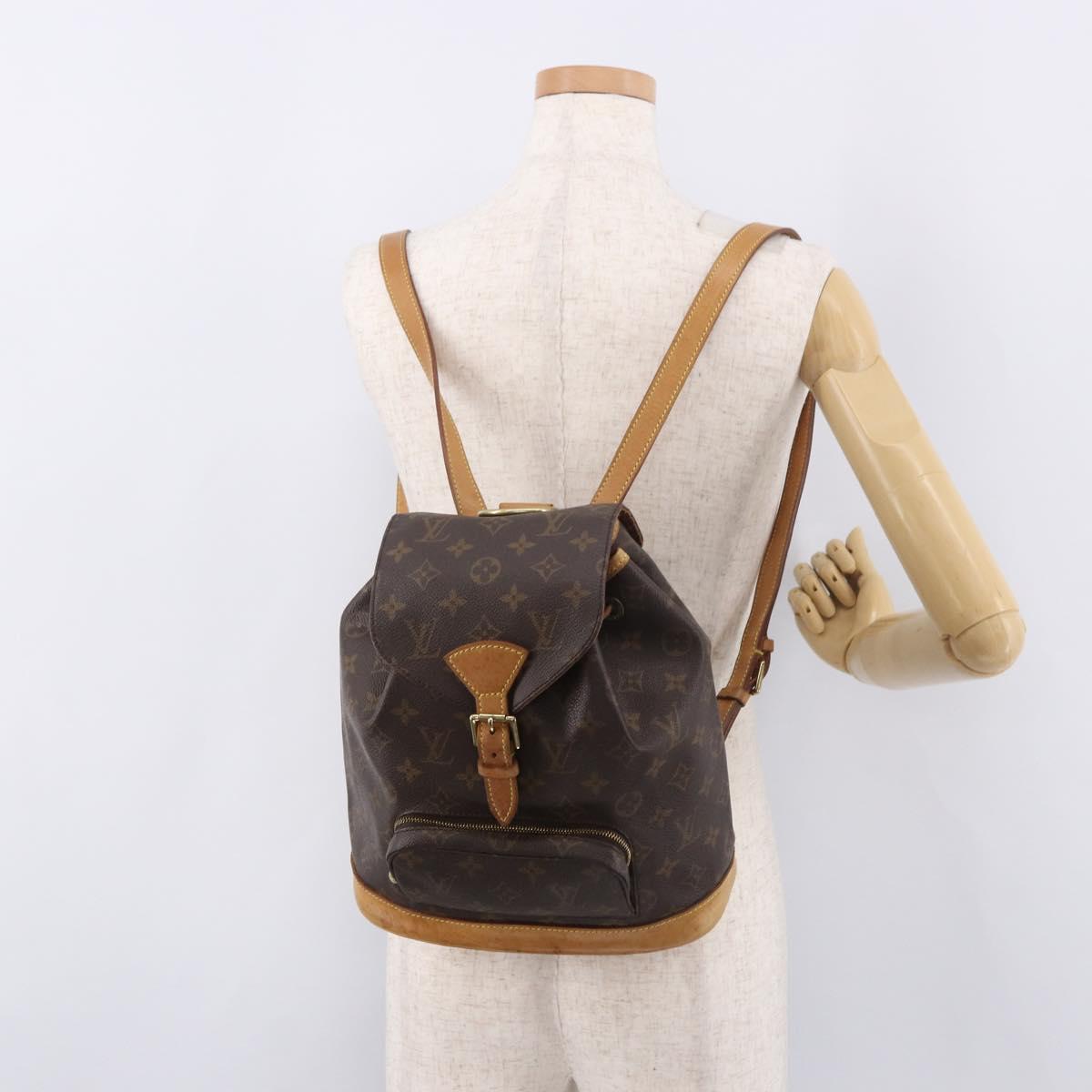 LOUIS VUITTON Monogram Montsouris MM Backpack M51136 LV Auth 184703
