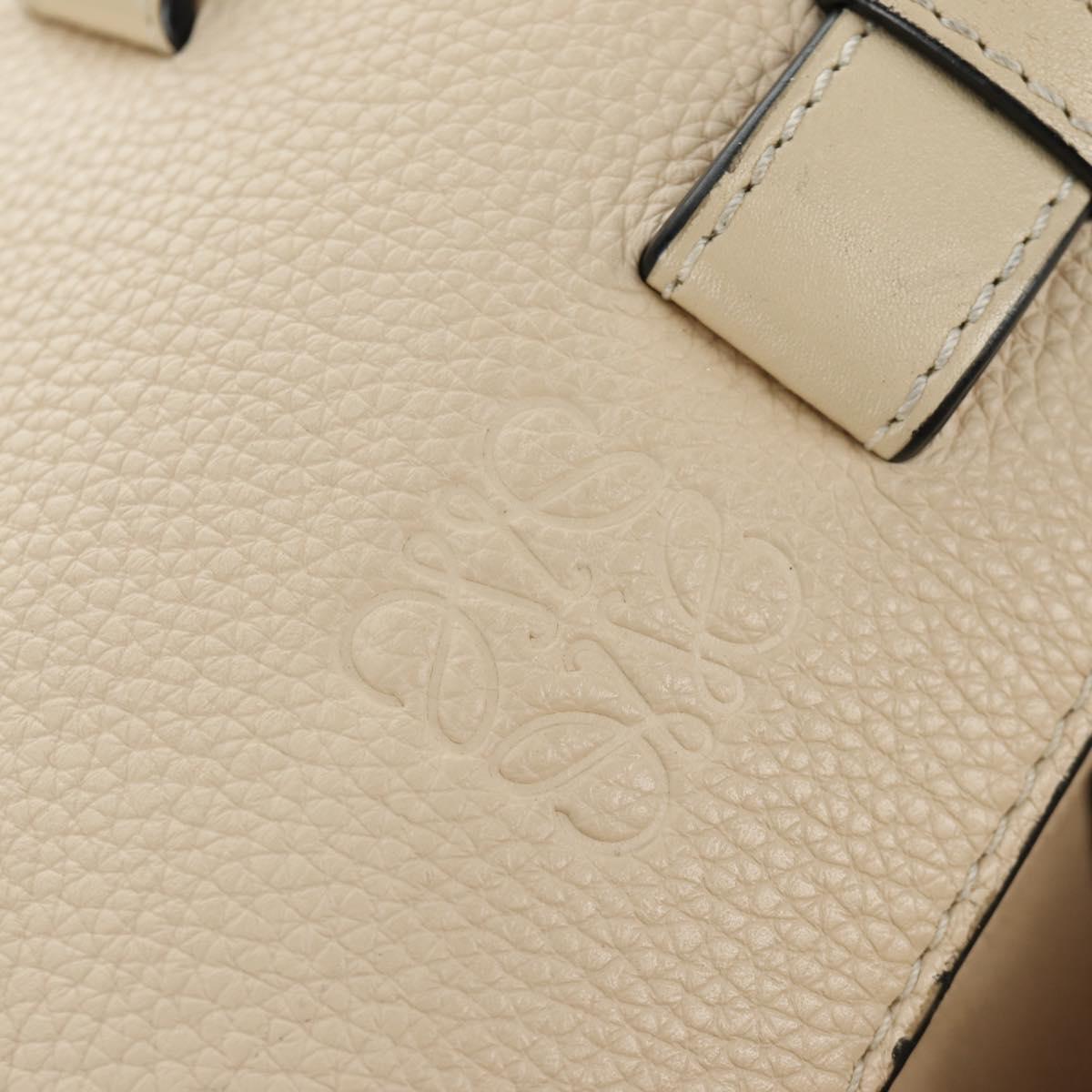 LOEWE Hammock bag Hand Bag Leather 2way Beige Auth 184708V