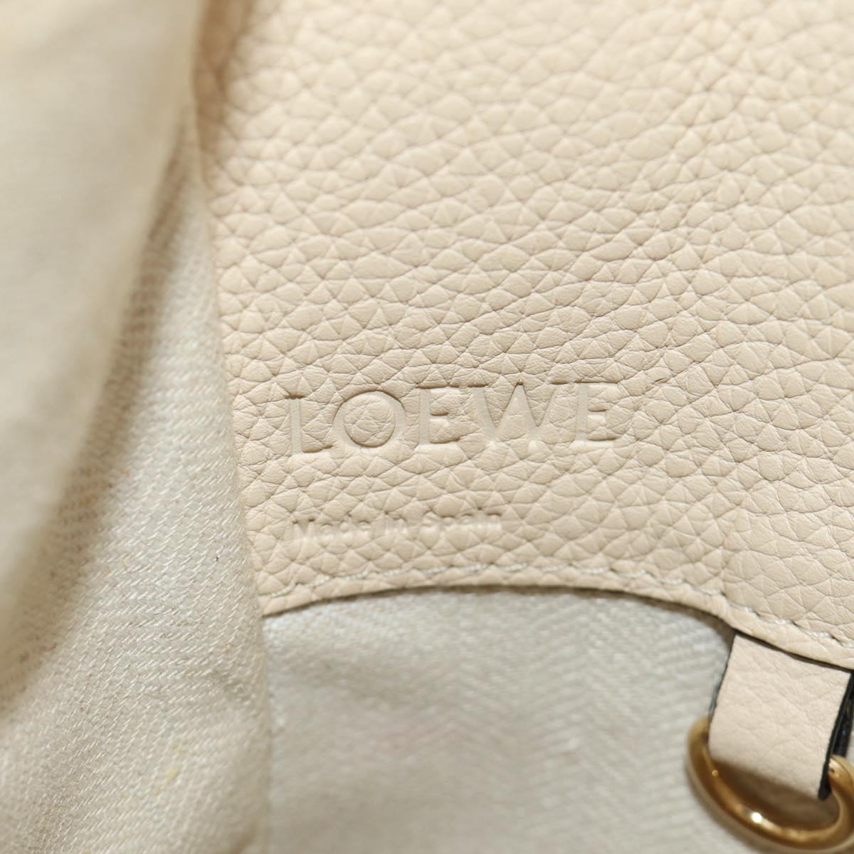 LOEWE Hammock bag Hand Bag Leather 2way Beige Auth 184708V