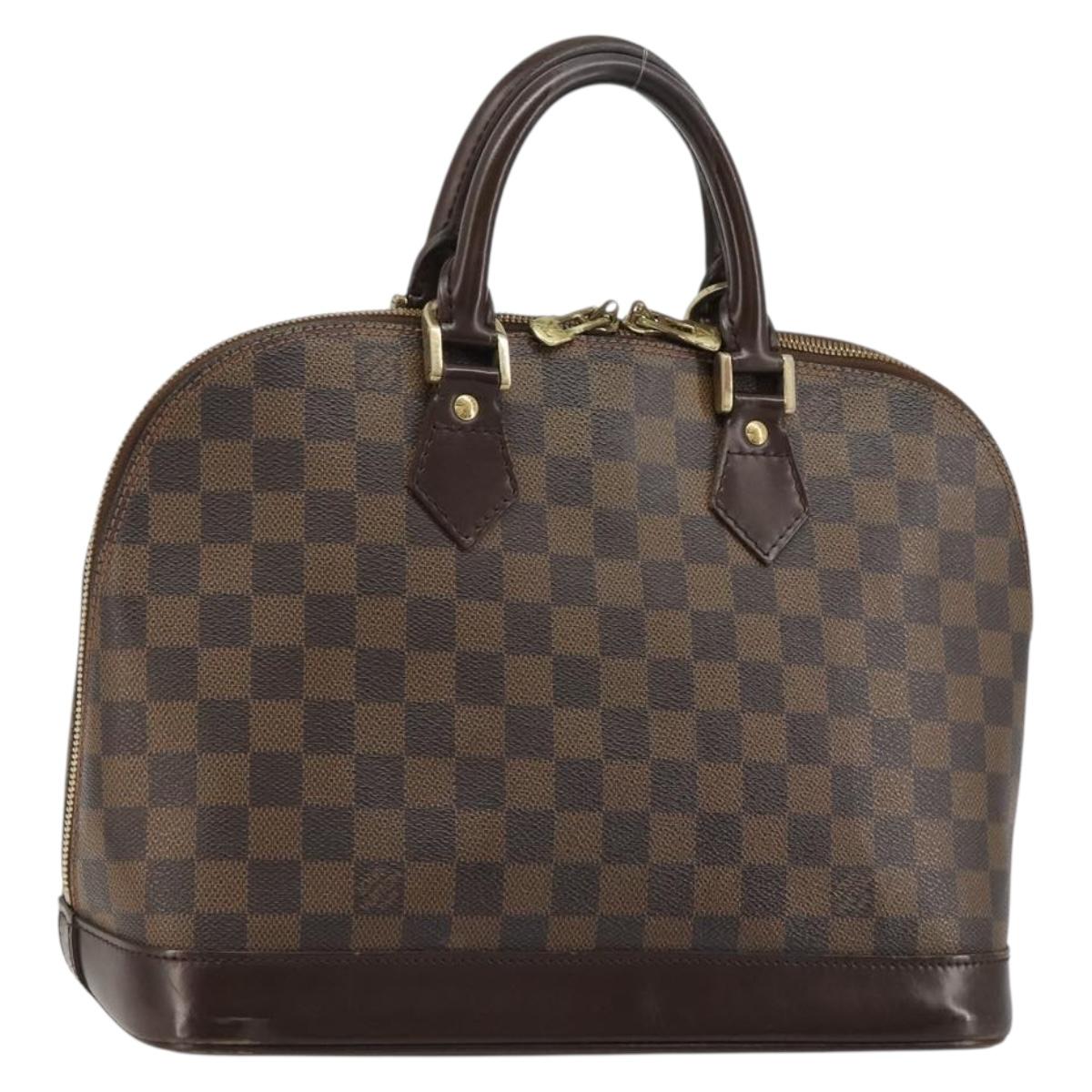LOUIS VUITTON Damier Ebene Alma Hand Bag N51131 LV Auth 184713