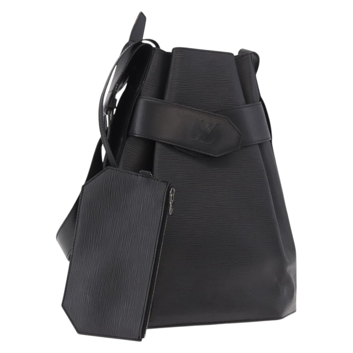LOUIS VUITTON Epi Sac Depaule GM Shoulder Bag Black M80155 LV Auth 184715