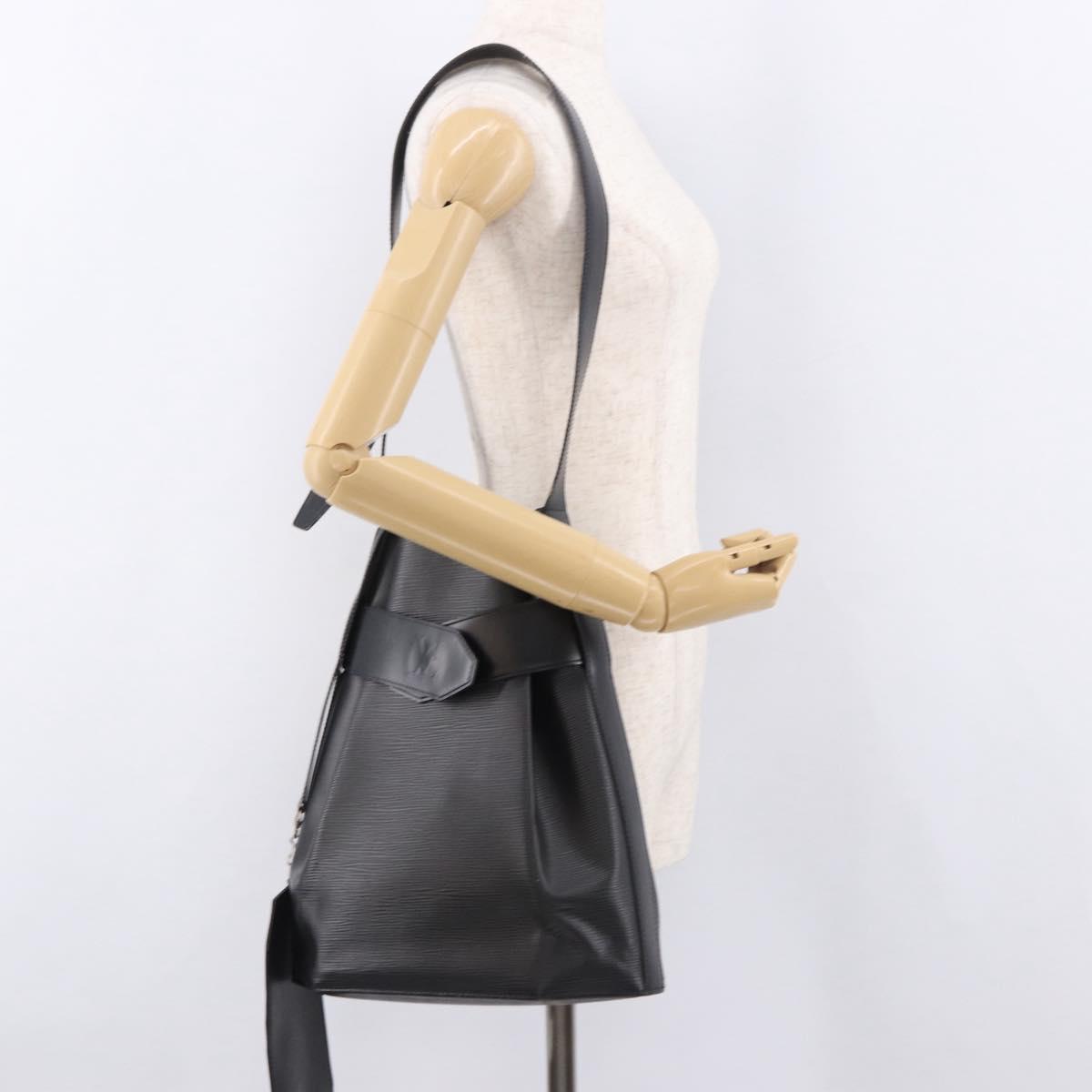 LOUIS VUITTON Epi Sac Depaule GM Shoulder Bag Black M80155 LV Auth 184715