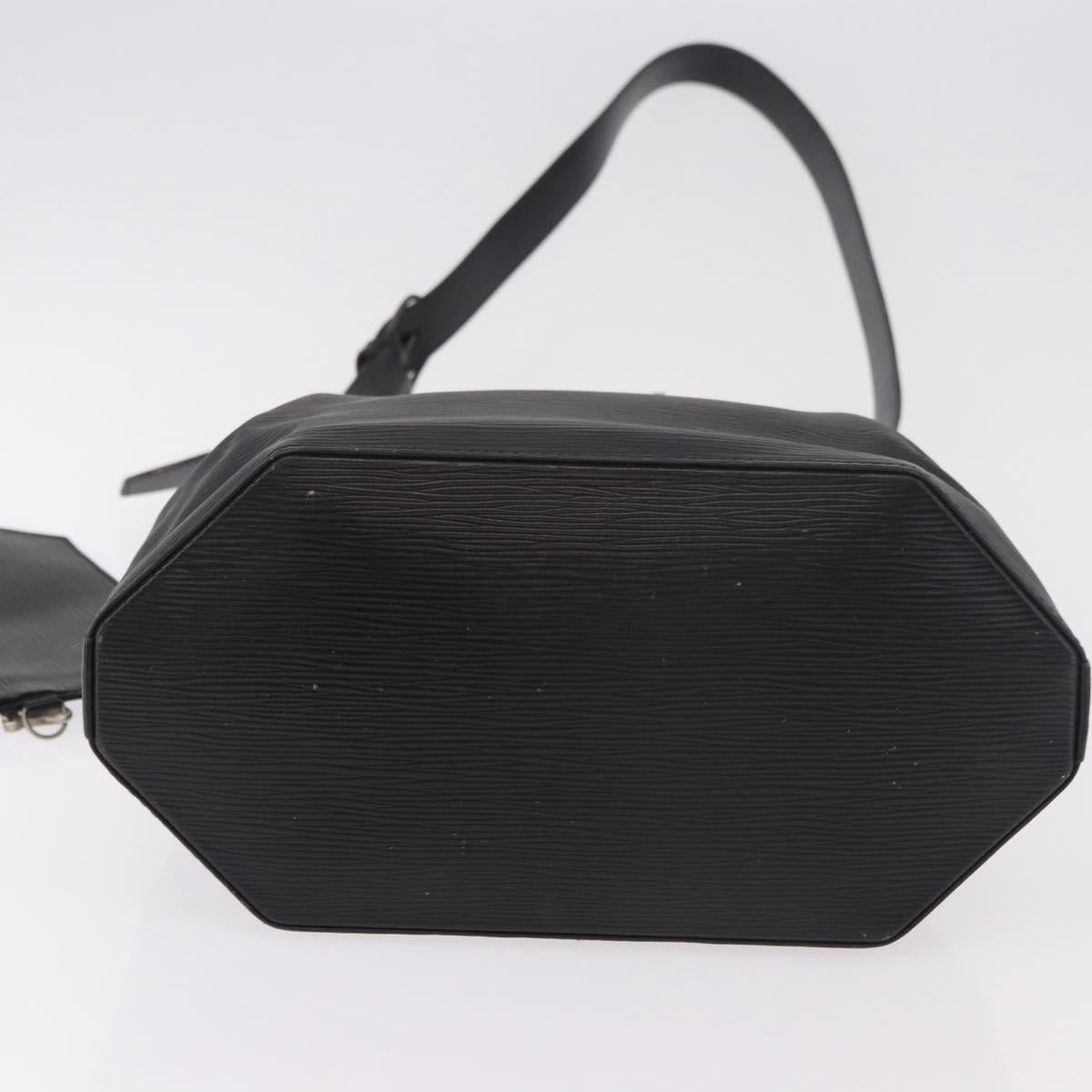 LOUIS VUITTON Epi Sac Depaule GM Shoulder Bag Black M80155 LV Auth 184715