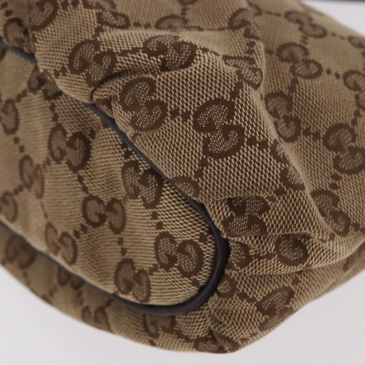 GUCCI GG Canvas Accessory Pouch Beige Gold 224093 Auth 184722A